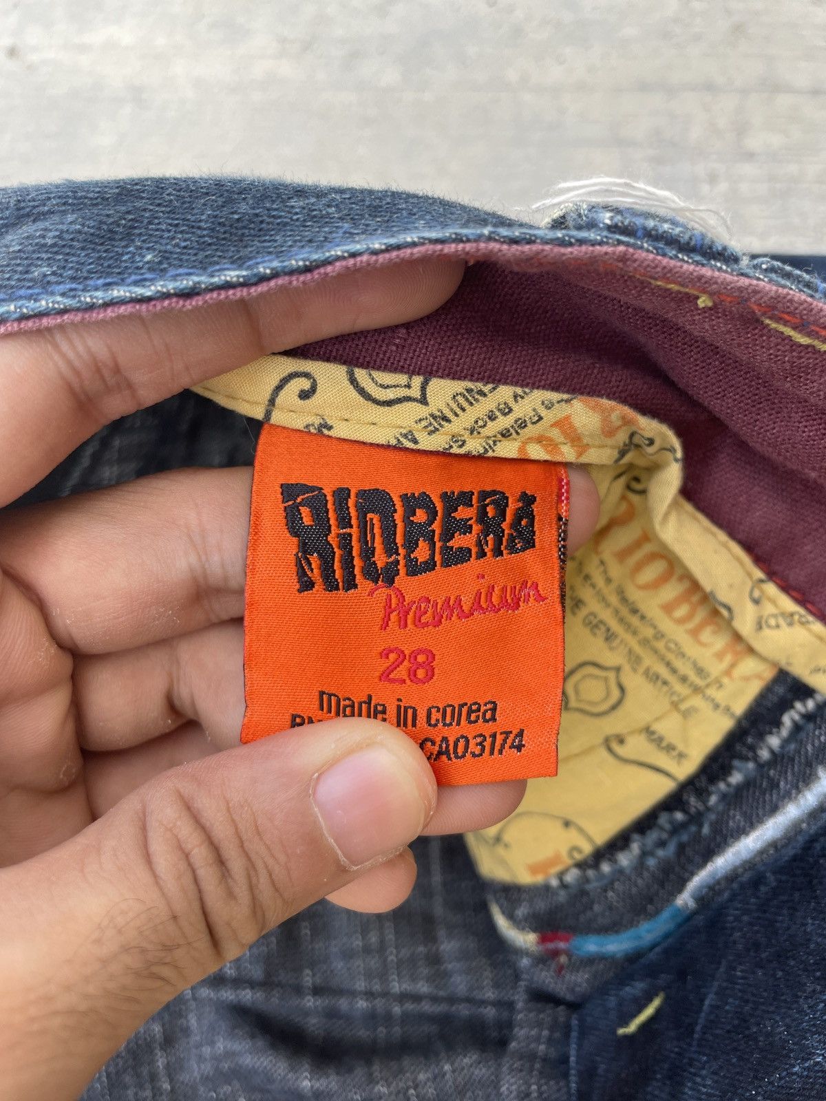 Japanese Brand 2000s JAPANESE BRAND RIOBERA STUDDED MUDWASH FLARE JEANS Size US 32 / EU 48 - 5 Thumbnail