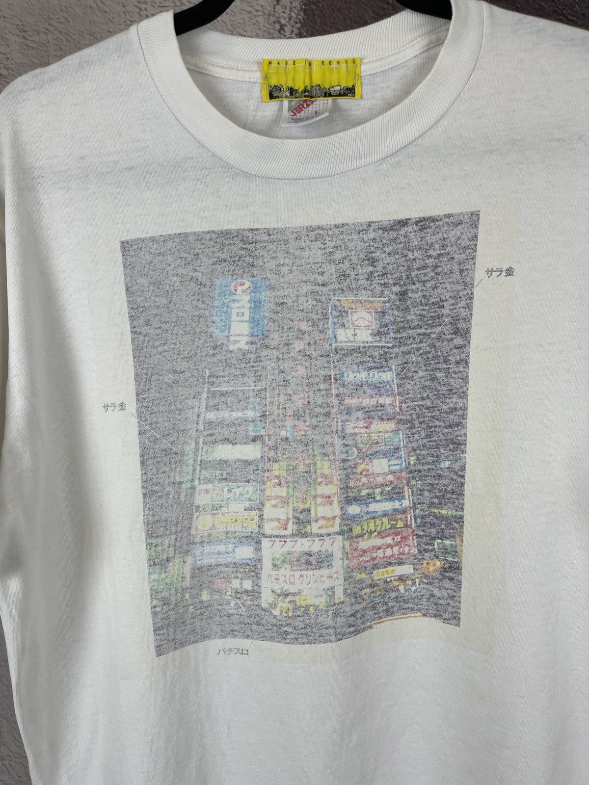 Japanese Brand Pachinko Cathedral 90s vintage Jerzees made in Tokyo USA tee Size US L / EU 52-54 / 3 - 4 Thumbnail