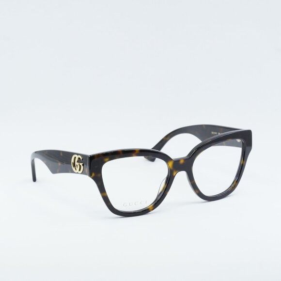 Gucci 🕶️ New Gucci GG1424O 006 Eyeglasses - Dark Havana Frame Size ONE SIZE - 8 Thumbnail