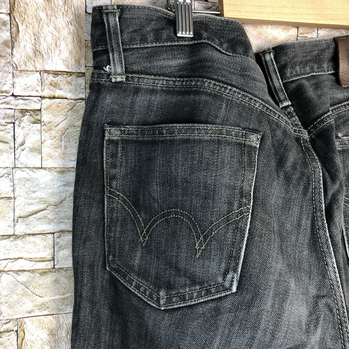 Edwin Edwin Black Denim vintage ripped distressed Pants #7598 Size US 34 / EU 50 - 15 Thumbnail