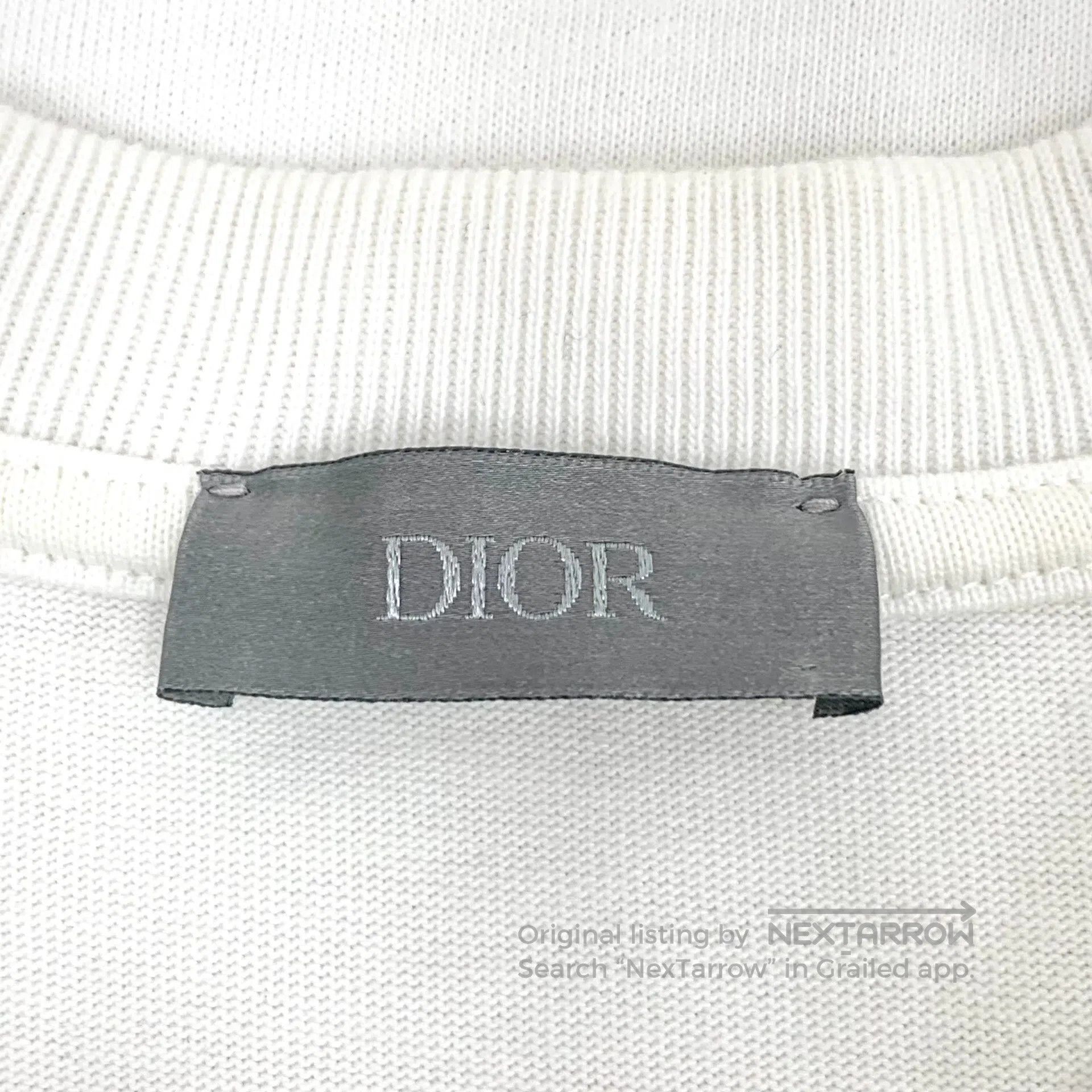 Dior Dior White Floral Flock Cotton Round Neck Short-Sleeve T-S Size US S / EU 44-46 / 1 - 5 Thumbnail