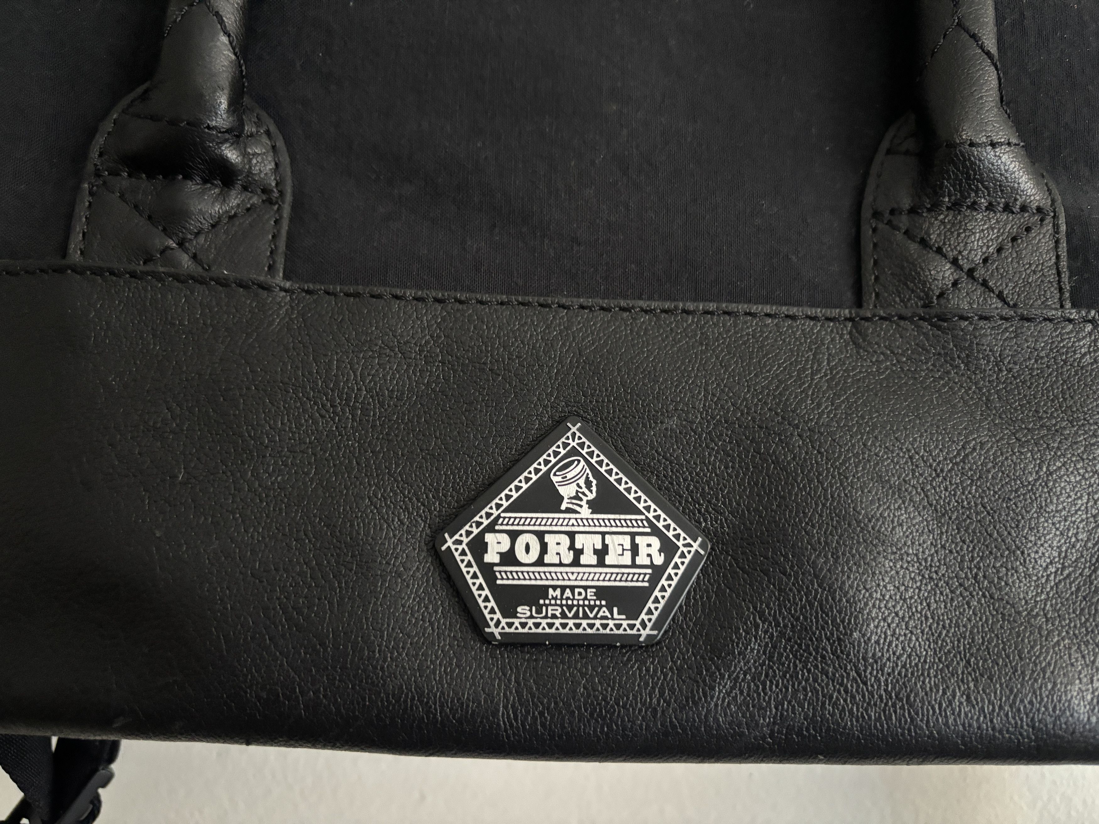 Porter 2 way Hybrid Backpack Tote Bag Leather Trim Rope Handles Size ONE SIZE - 3 Thumbnail