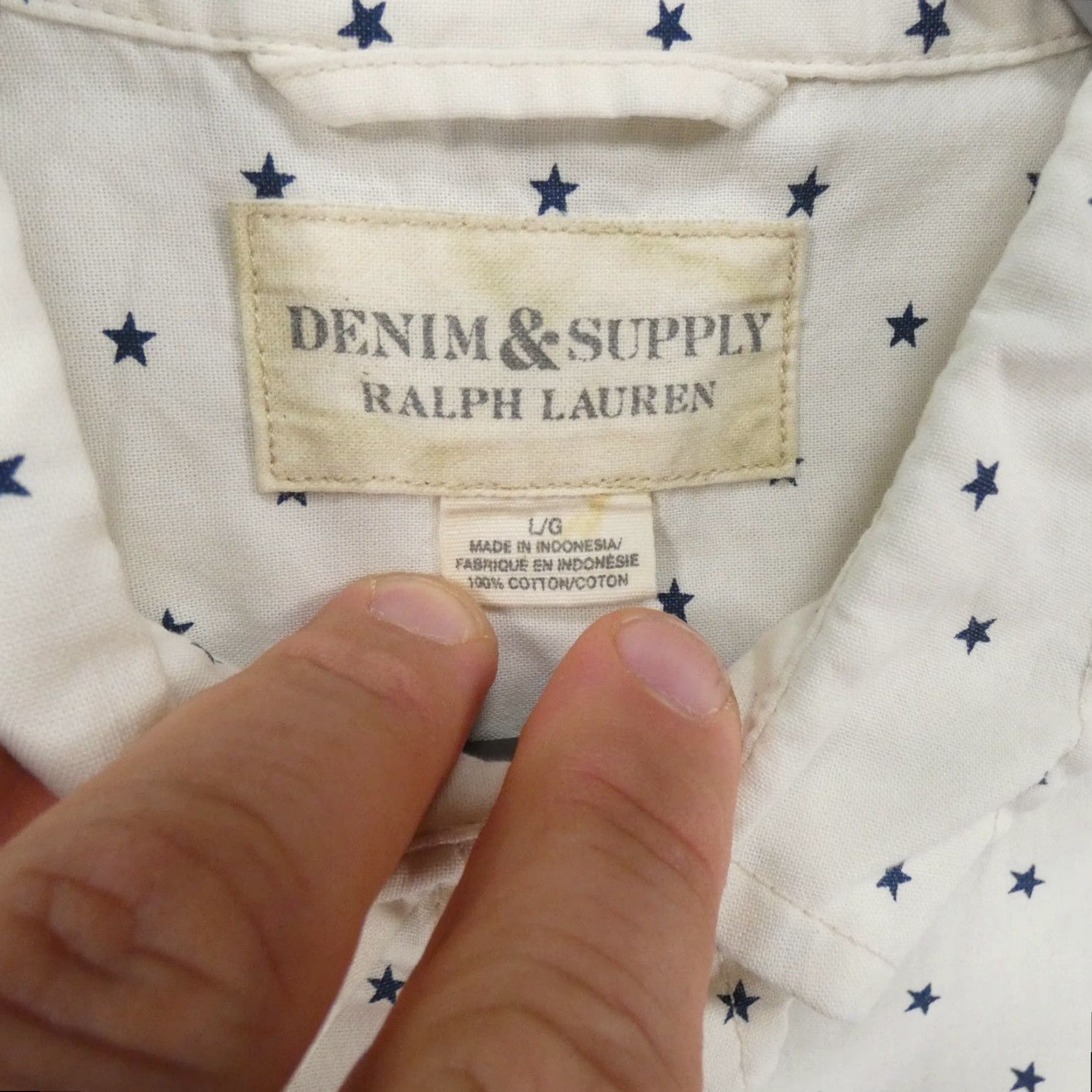 VINTAGE Ralph Lauren Denim Supply Men's Shirt Short Sleeve