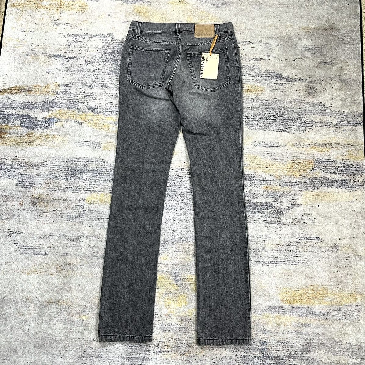 John Galliano John Galliano spell out leather logo denim pants Size US 31 - 3 Thumbnail