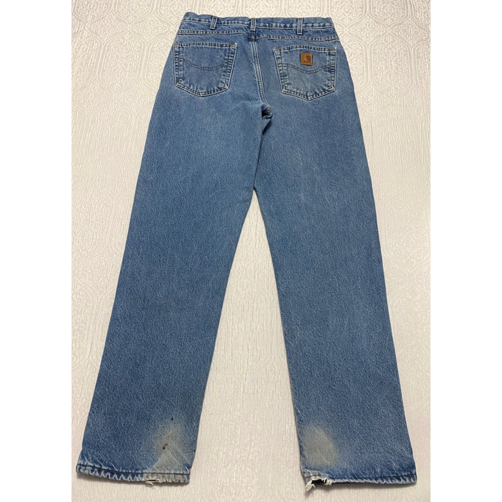 Carhartt Carhartt Jeans - 34x34 - Blue - Lined - 5-Pocket - Denim - Straight - Relaxed - B155 DST - Men's - 34in inseam Size US 34 / EU 50 - 4 Thumbnail