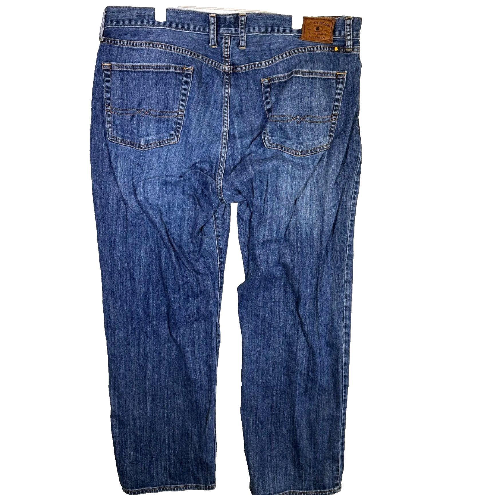 Lucky Brand Lucky Brand 361 Men Jeans 40 x 30 Blue Denim Vintage Straight Mid-Rise Stretch Size US 40 / EU 56 - 2 Thumbnail