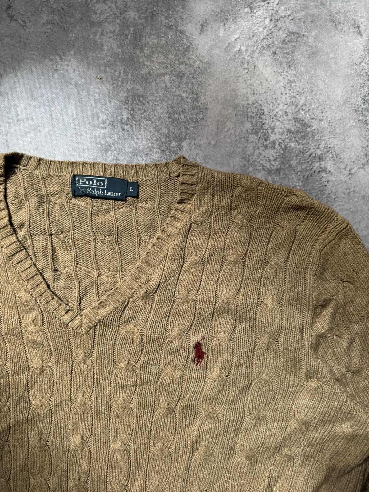 Polo Ralph Lauren Vintage 90s Polo Ralph Lauren Knit Sweater V-Neck Size US L / EU 52-54 / 3 - 3 Thumbnail