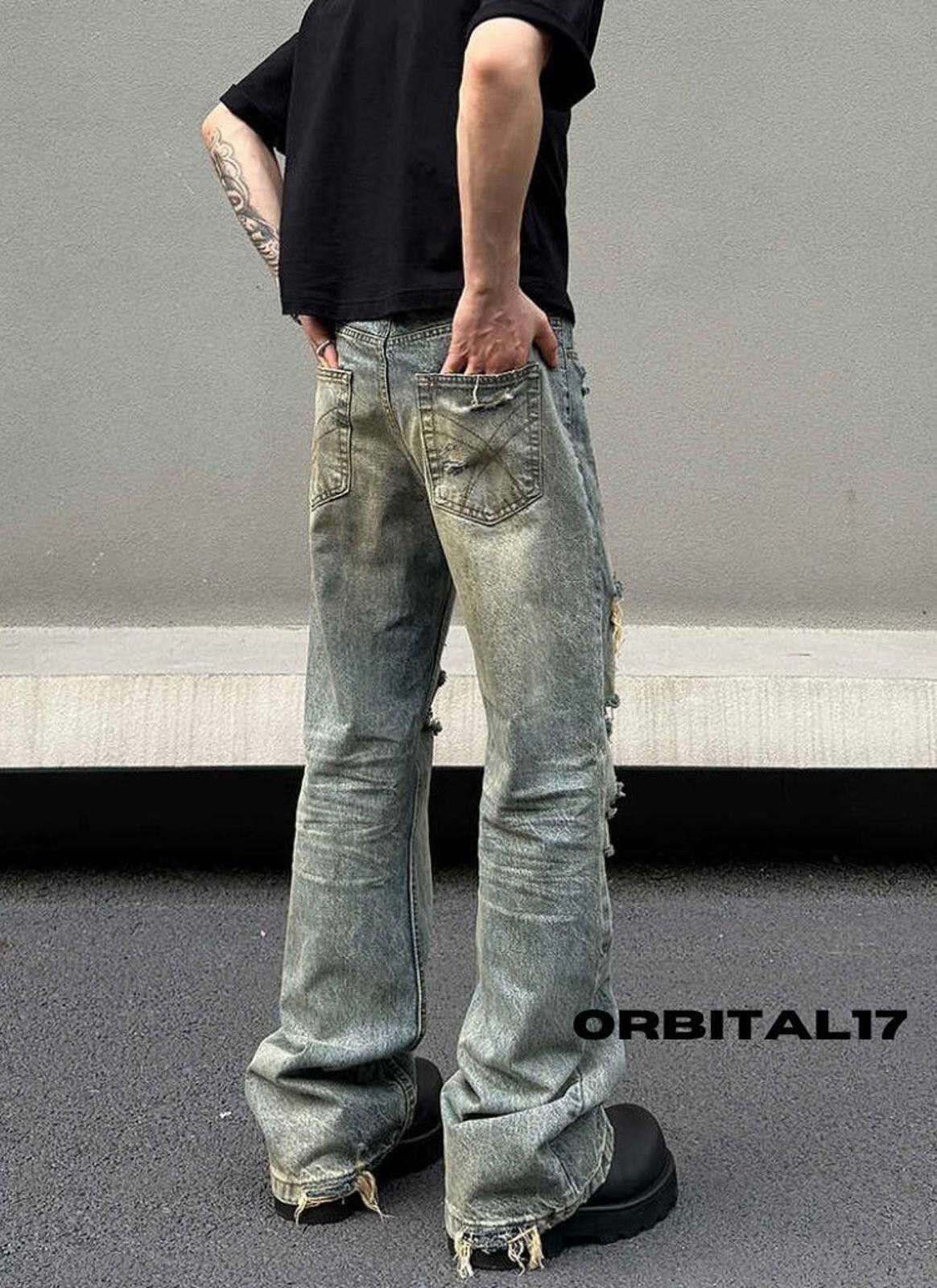 Other Blue Distressed Relaxed Denim Jeans, Baggy Ripped Jeans Size US 28 / EU 44 - 3 Thumbnail