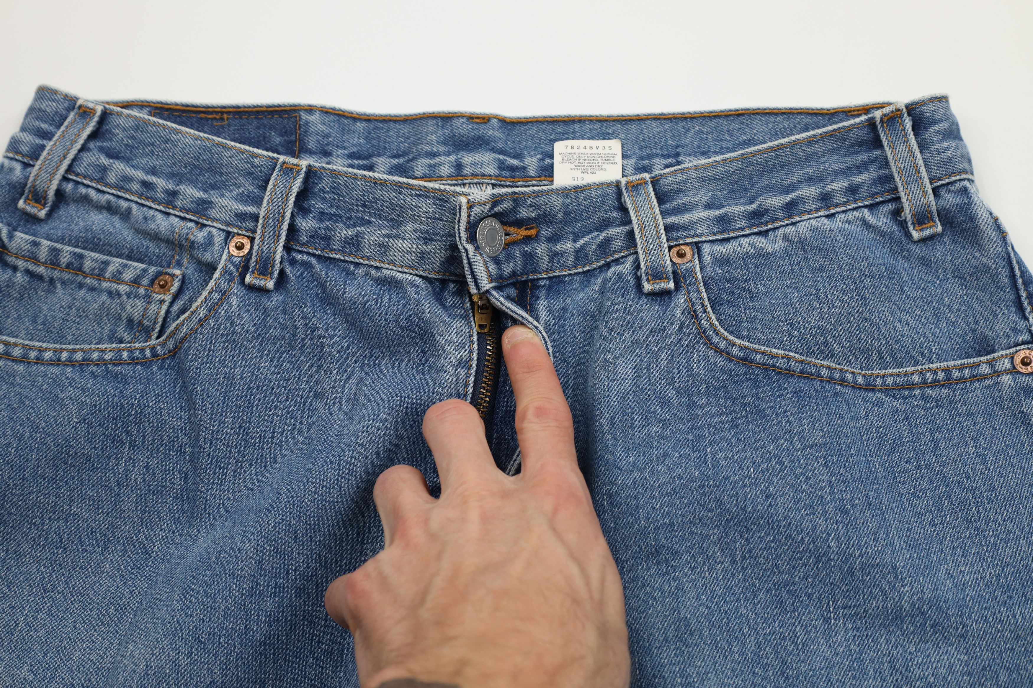 Levi's Vintage Y2K 2001 Levis 505 Regular Straight Leg Denim Jeans Size US 36 / EU 52 - 8 Thumbnail