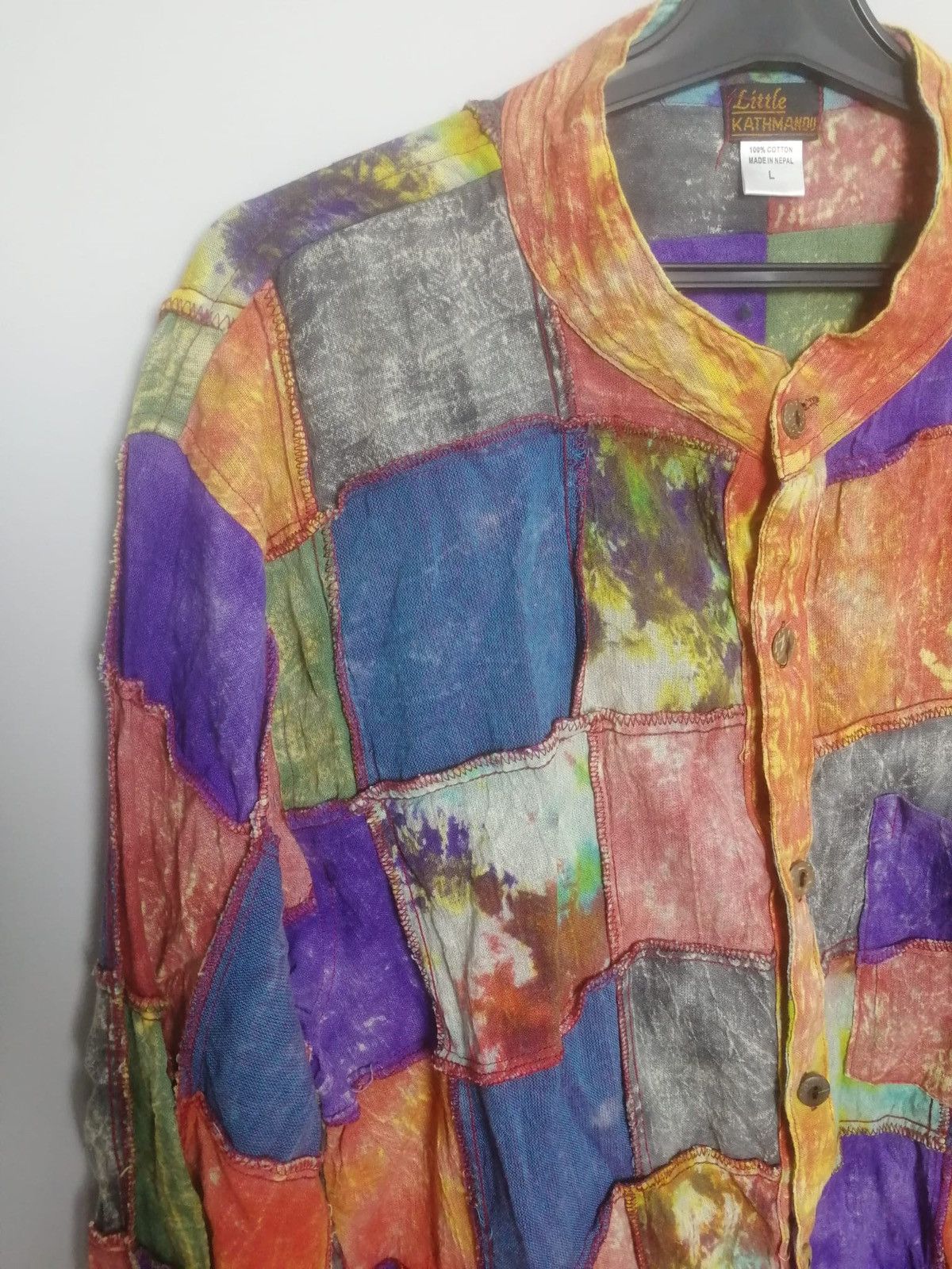 Vintage Rare patchwork little kathmandu shirt y2k vintage Size US L / EU 52-54 / 3 - 7 Thumbnail