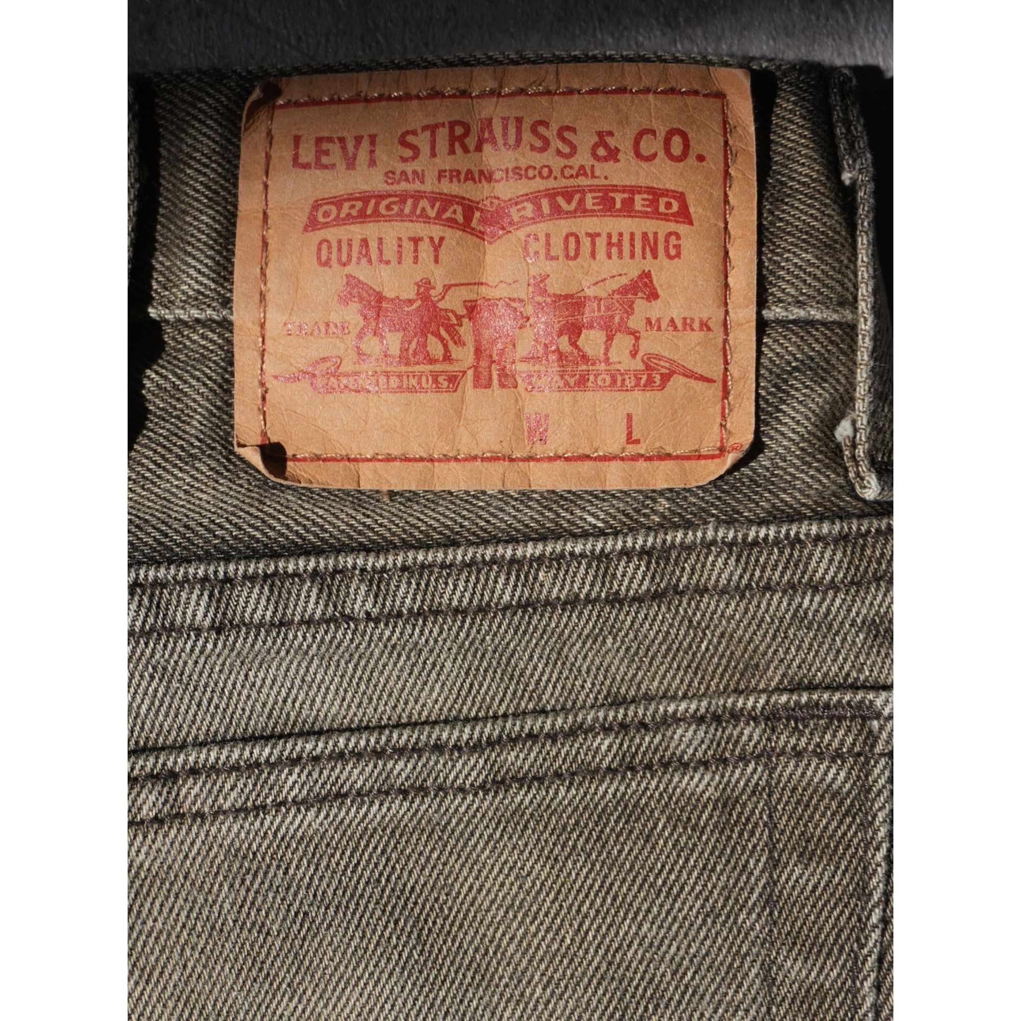 Levi's Levis 516 Slim Fit Gray Straight Jeans Size US 36 / EU 52 - 4 Thumbnail