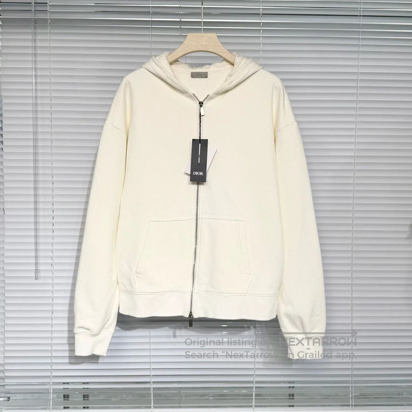 Dior dior white embroidered hooded sweatshirt. Size US M / EU 48-50 / 2 - 1 Thumbnail