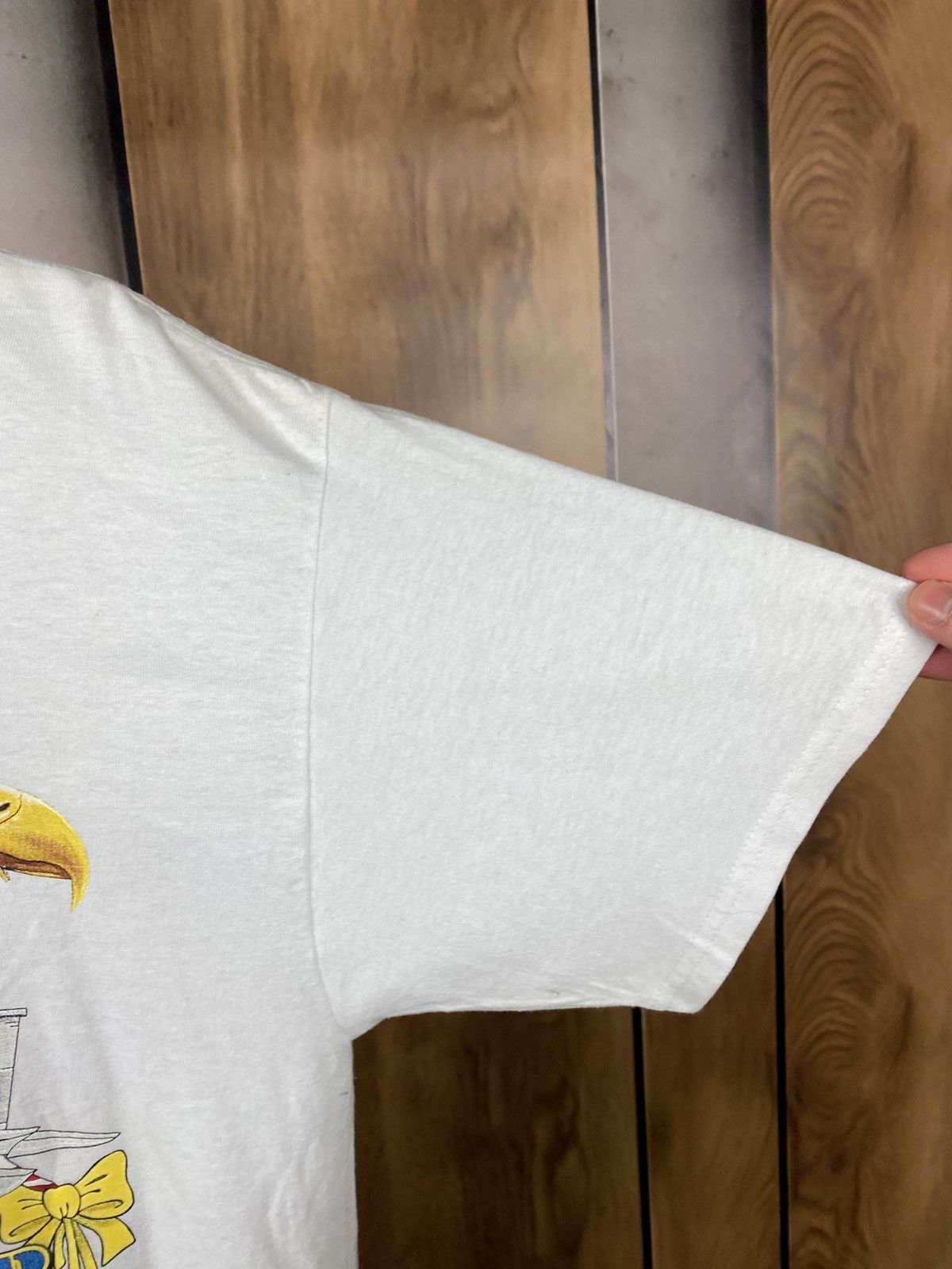 Vintage 🦅Vintage 90s T-Shirt Hanes U.S.A. Support Our Troops Tee🦅 Size US L / EU 52-54 / 3 - 5 Thumbnail