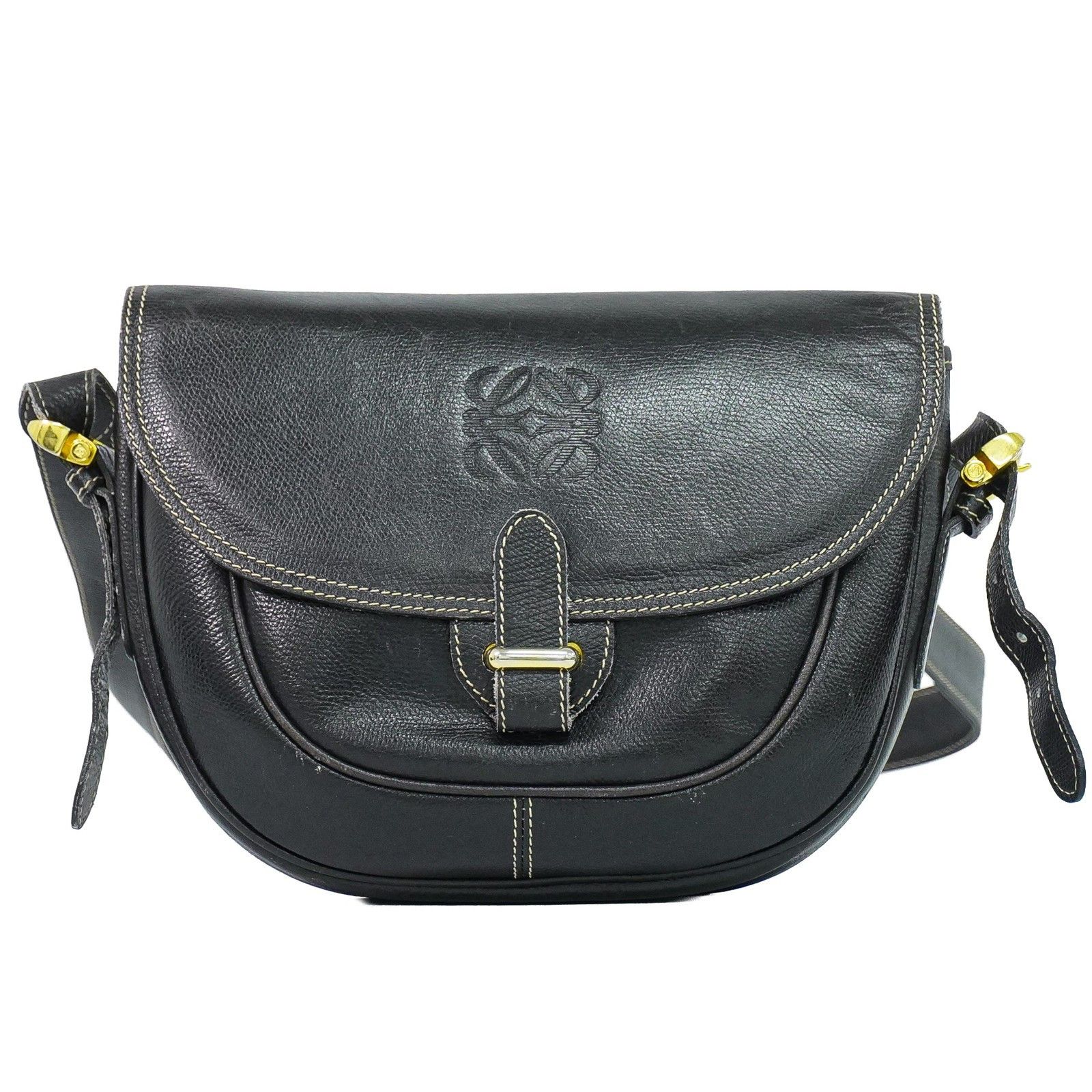 Loewe Loewe Anagram Shoulder Bag Leather Size ONE SIZE - 1 Thumbnail