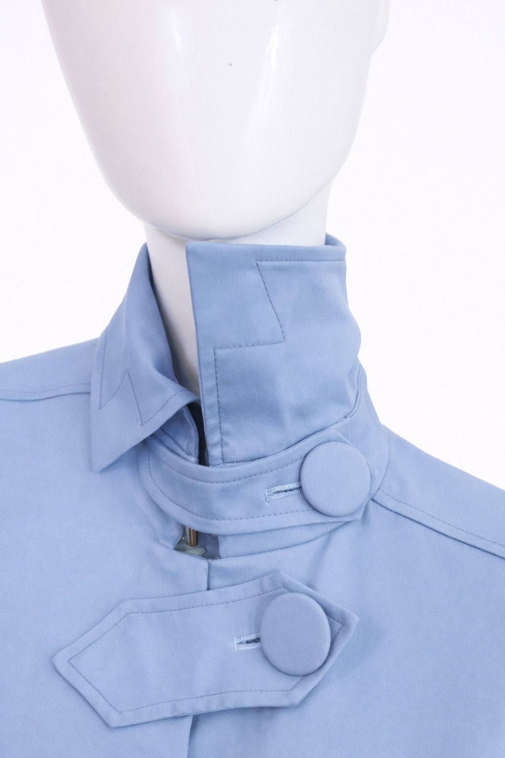 John Galliano John Galliano Powder Blue Peplum Trench Tailored Jacket Size S / US 4 / IT 40 - 3 Thumbnail