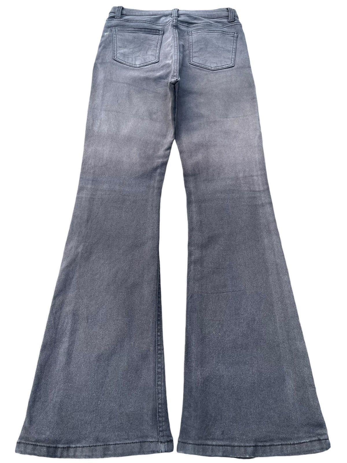 Japanese Brand Vintage Y2K High Street Black Washed High Rise Flare Jeans Size 26" / US 2 / IT 38 - 2 Thumbnail
