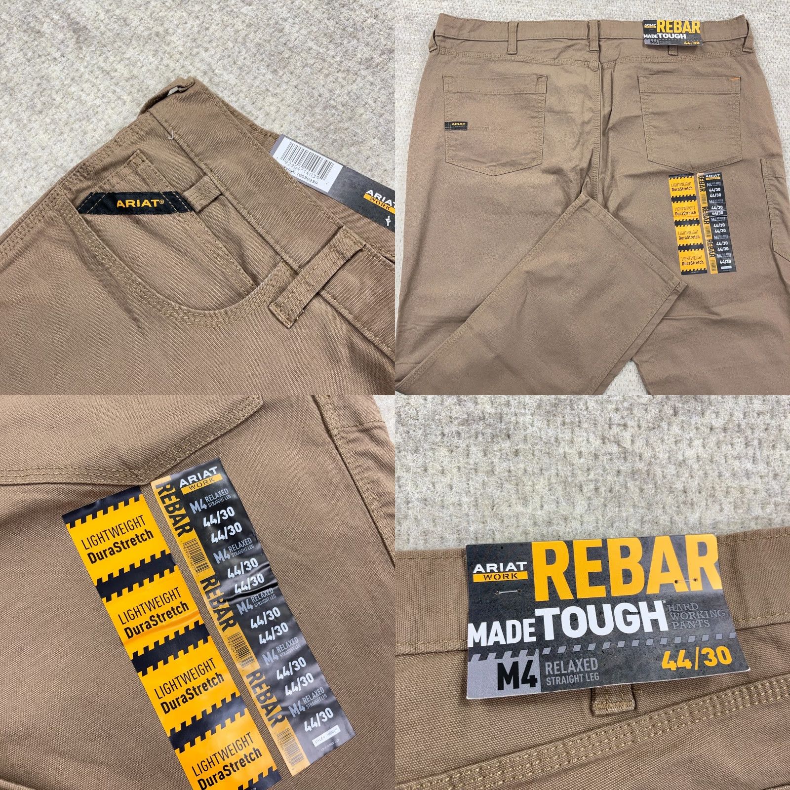Ariat Ariat Rebar M4 Pants Men 44x30 Relaxed Straight Leg Brown Dura Stretch Work NWT Pants Size US 44 / EU 60 - 9 Thumbnail