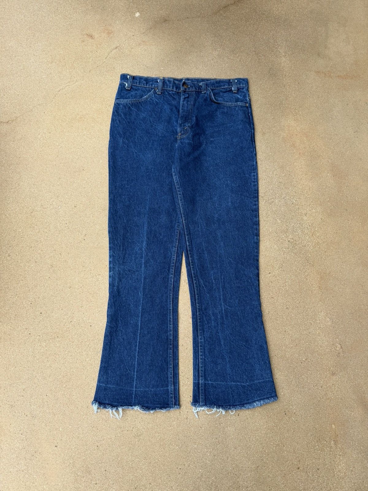 Levi's Vtg 70’s Levi’s 646 Orange Tab Bellbottom Flare Jeans 35x30 Size US 35 - 1 Thumbnail