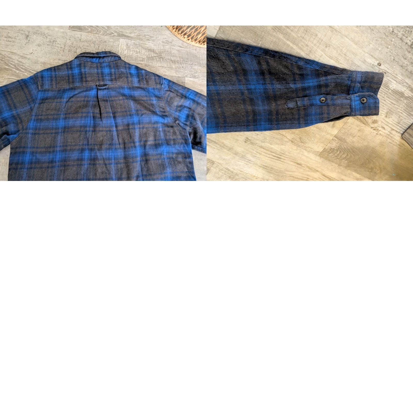 Orvis VINTAGE ORVIS Mens Big Bear Heavy Weight Flannel Shirt Blue Gray Plaid 2XL Side Pockets Size US XXL / EU 58 / 5 - 10 Thumbnail