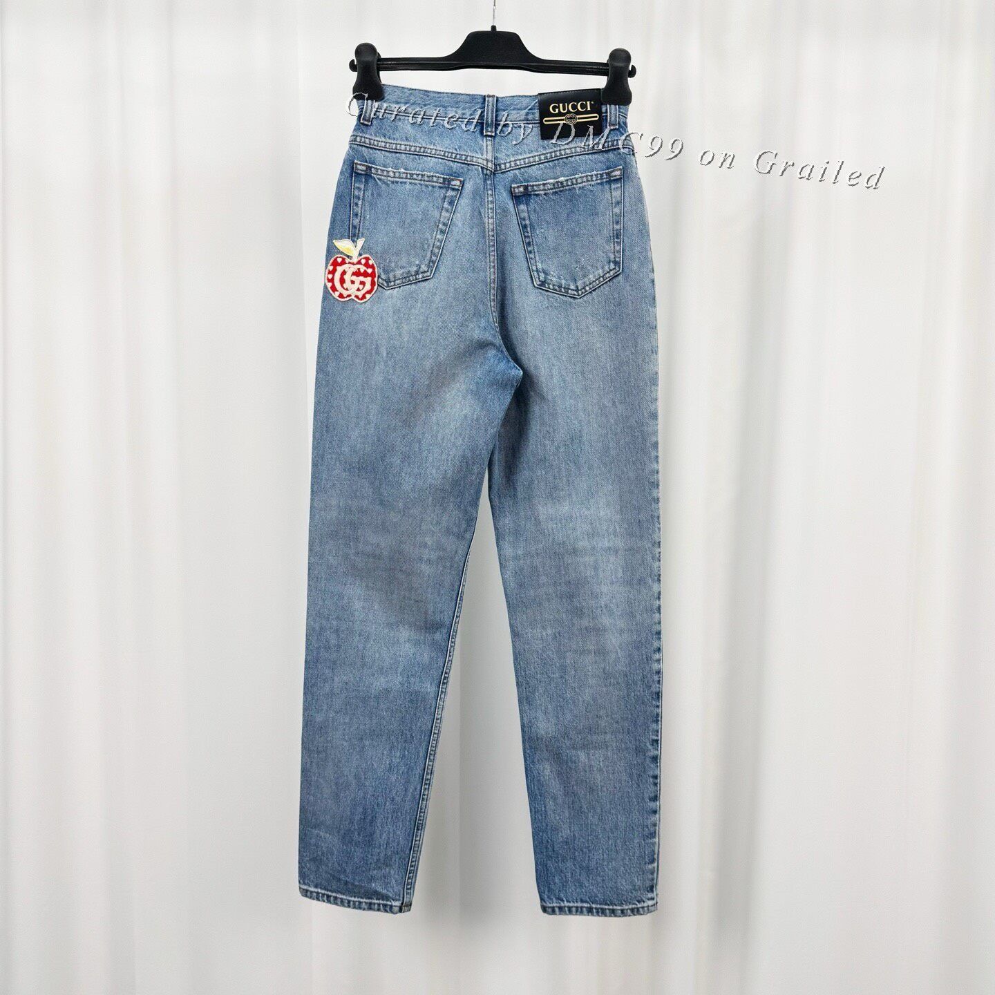Gucci Gucci Embroidered Double G Apple Jeans Size 24" / US 00 / IT 34 - 1 Thumbnail