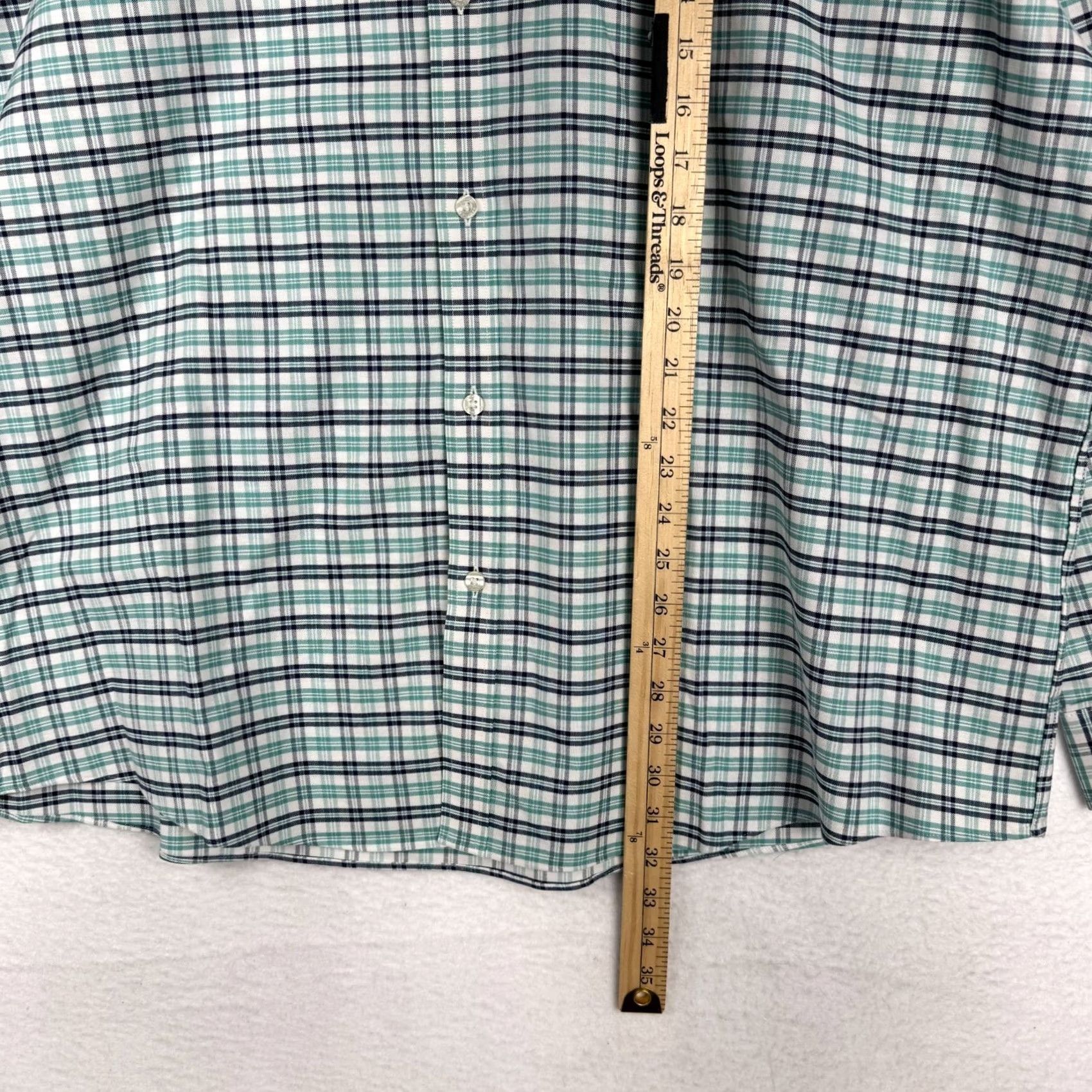 Brooks Brothers Brooks Brothers Mens XXL Regent Fit Green White Plaid Button-Down Shirt Size US XXL / EU 58 / 5 - 6 Thumbnail