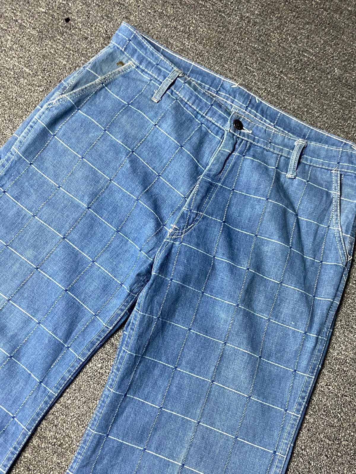 Japanese Brand WEST Japanese Brand Patchwork Seams Denim Jeans (162) Size 33" - 8 Thumbnail