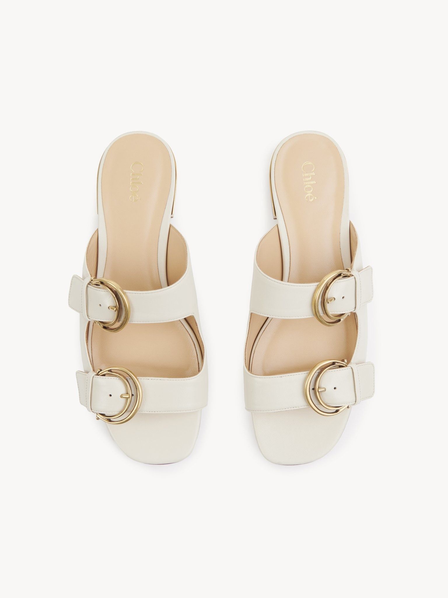 Chloe oc11z0525 Alizè Slides in Eggshell Size US 7 / IT 37 - 3 Thumbnail