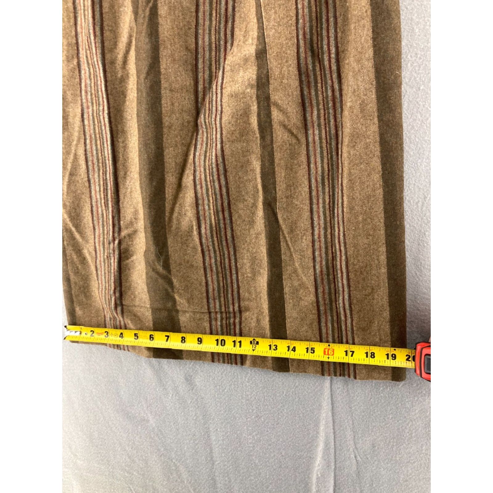 Vintage VINTAGE John Meyer Skirt Womens 8 Striped Wool Blend Midi Wool Polyester Brown Striped 90s Style Pleated Midi Womens 8 Grey Brown Womens Size 30" / US 8 / IT 44 - 4 Thumbnail