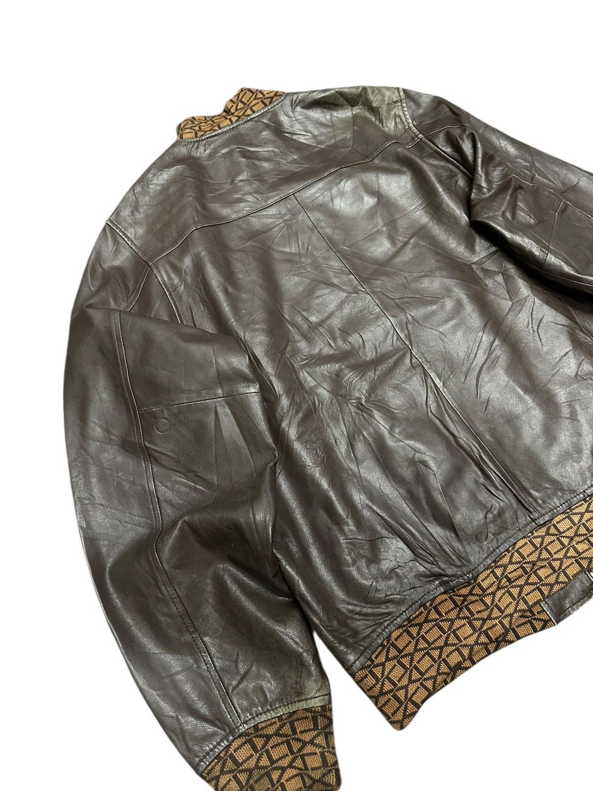 Xlarge X-Large Leather Jacket Monogram Grip Size US L / EU 52-54 / 3 - 8 Thumbnail