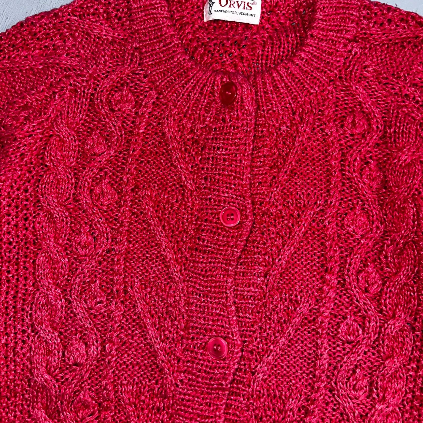 Orvis Vintage Orvis Womens Sweater Pullover Wool Cable Knit Crew Neck Pink 90s M Size M / US 6-8 / IT 42-44 - 2 Thumbnail