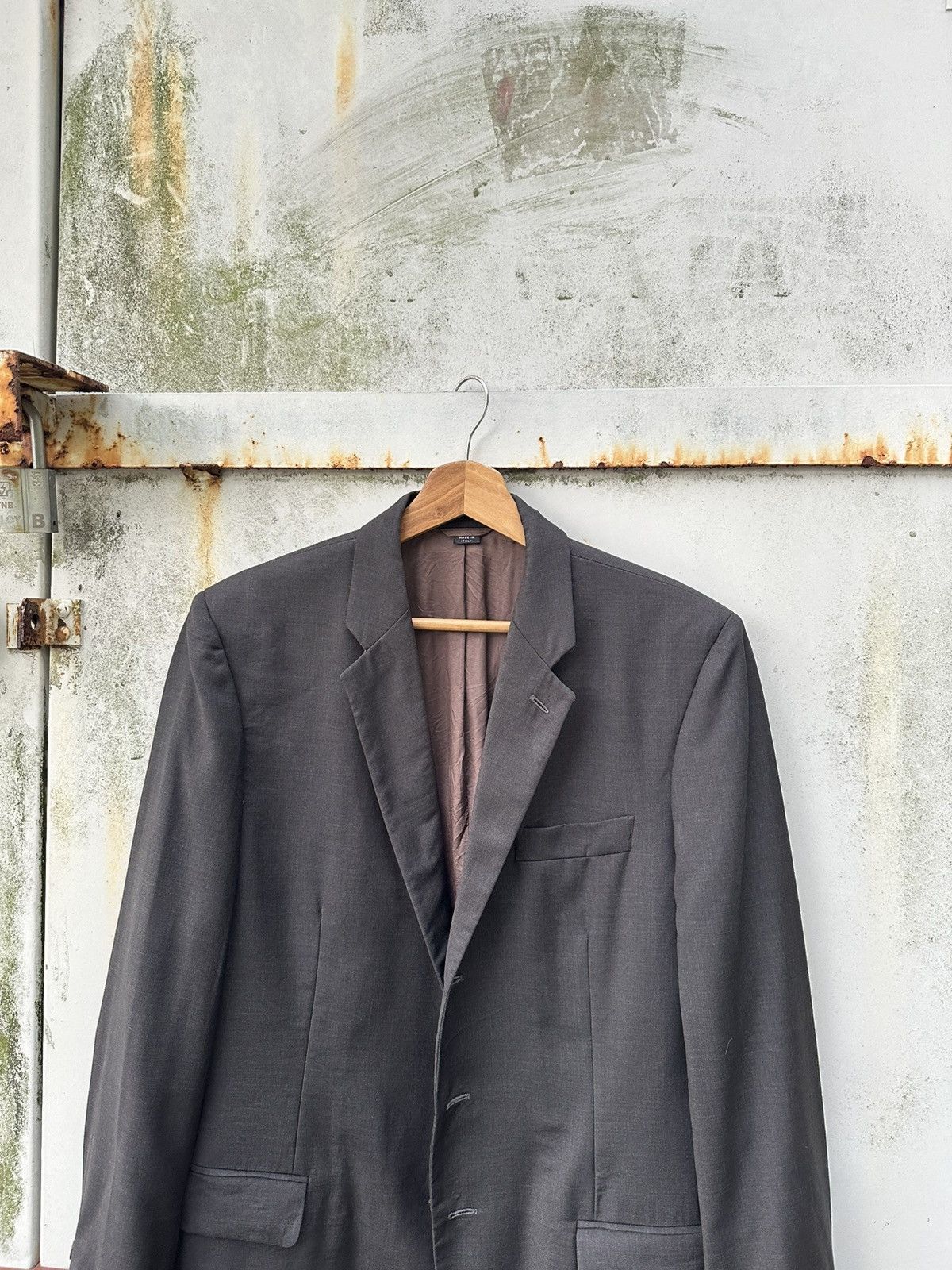 Helmut Lang 👹Vintage THRASHED Helmet Lung Wool Blazer Jacket Size US M / EU 48-50 / 2 - 5 Thumbnail