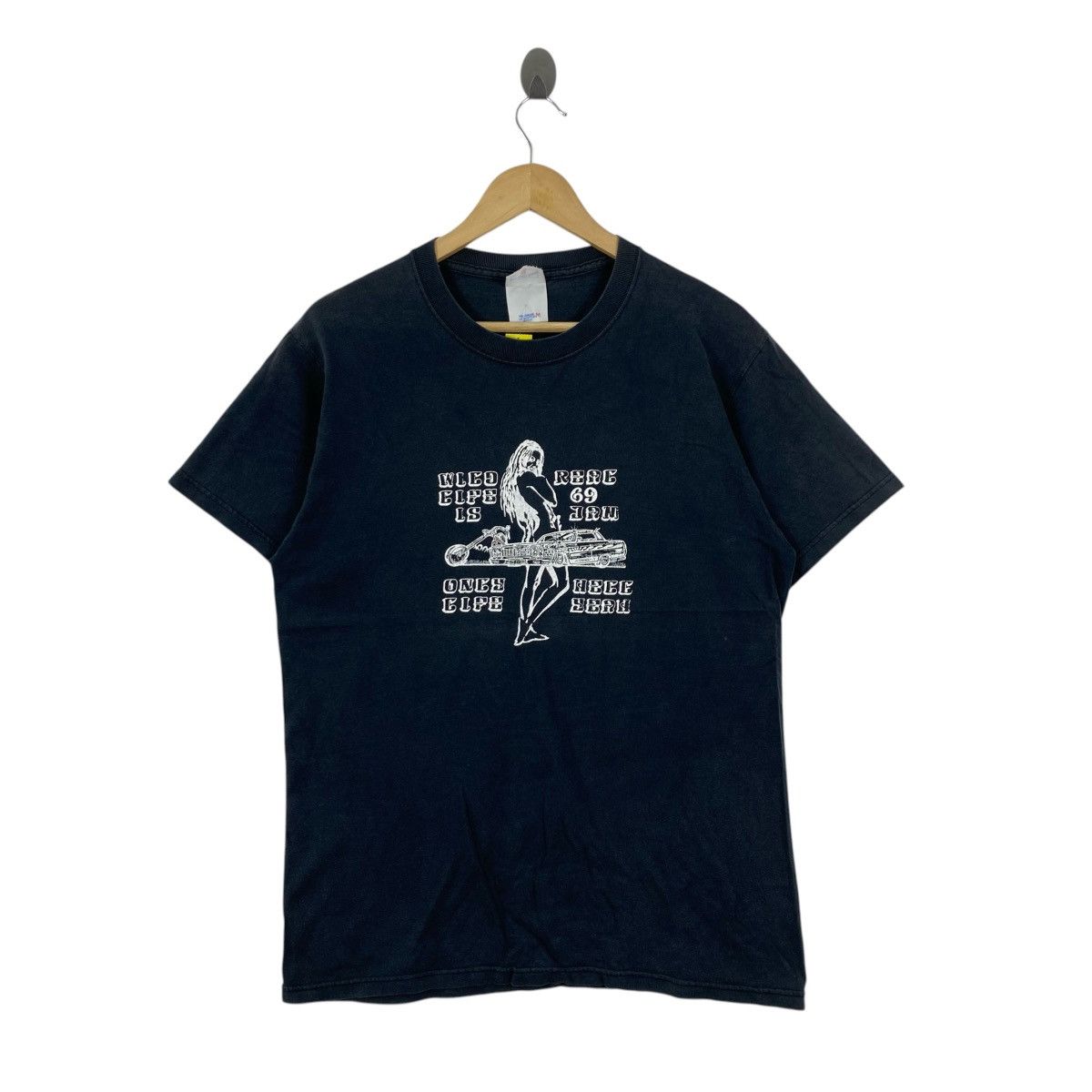 Vintage Vintage 90s Neighborhood Wild Side Skull Tee Size M Black Size US M / EU 48-50 / 2 - 1 Thumbnail