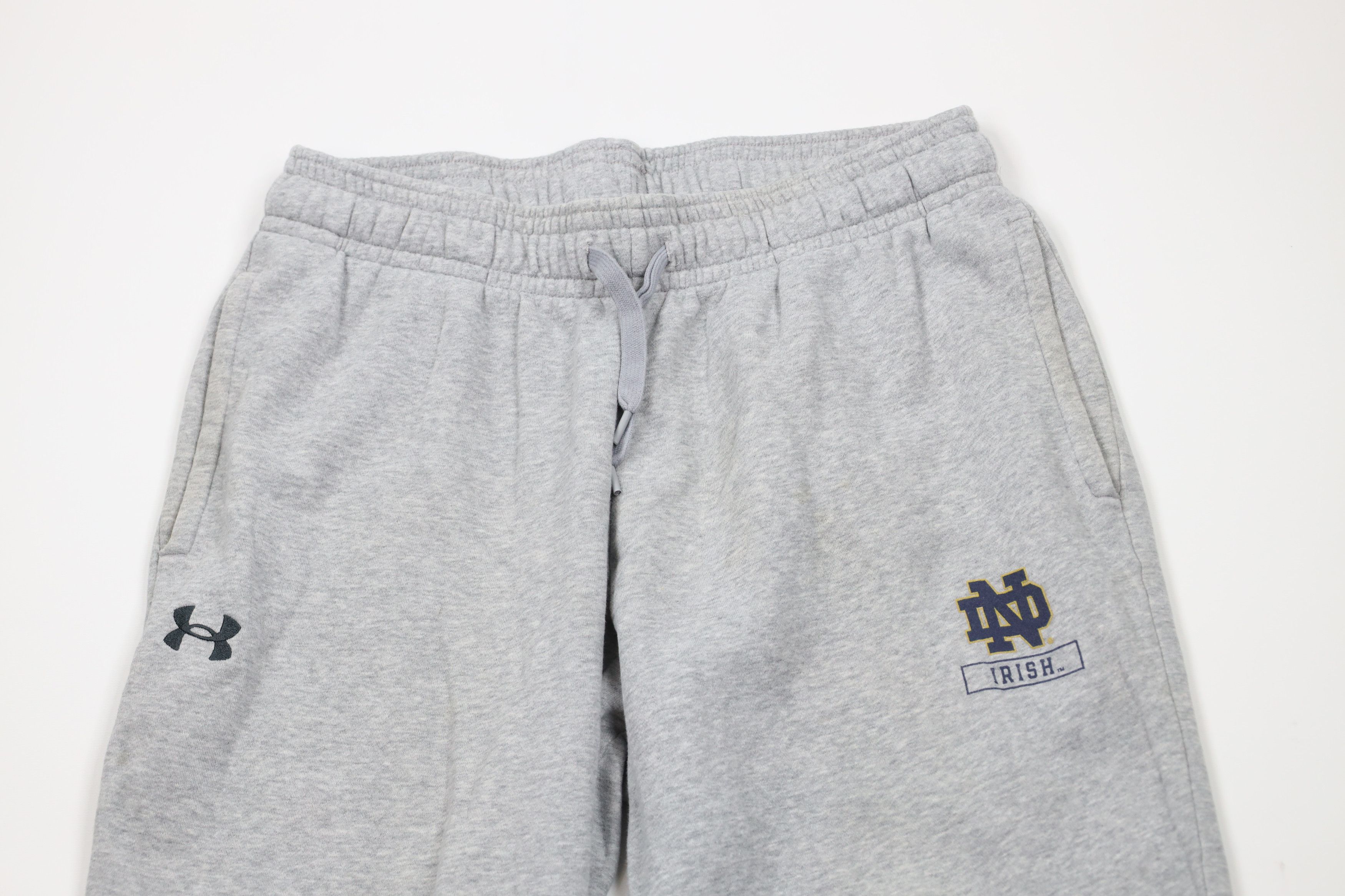 Under Armour × Vintage Under Armour Notre Dame University Football Sweatpants Gray Size US 36 / EU 52 - 2 Thumbnail