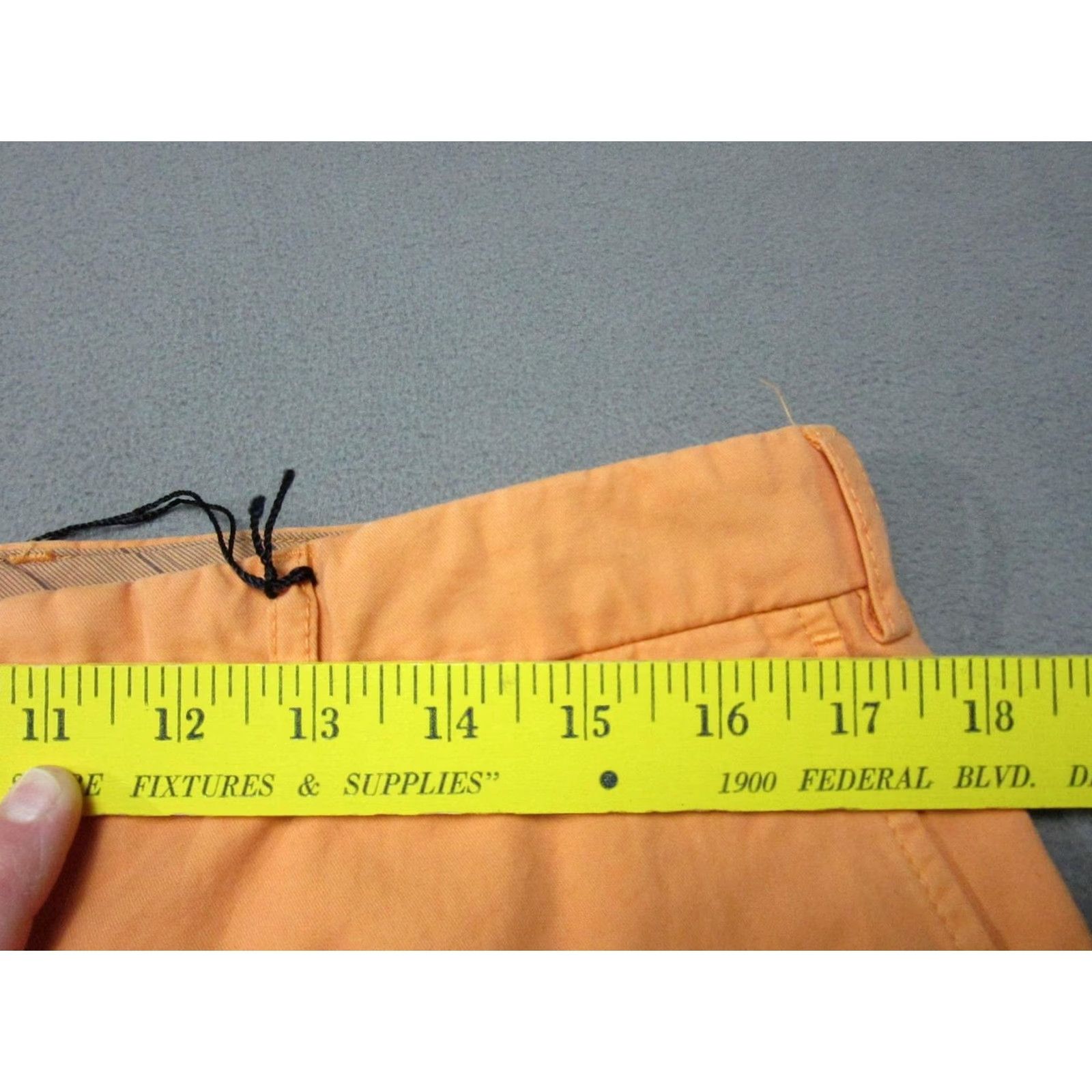 Vintage Scott Barber Pants Mens 34 Regular Orange Chino Flat Front Cotton 37 Inseam Straight Leg Pockets Zip Button Made in Italy Vintage No Size US 34 / EU 50 - 6 Thumbnail