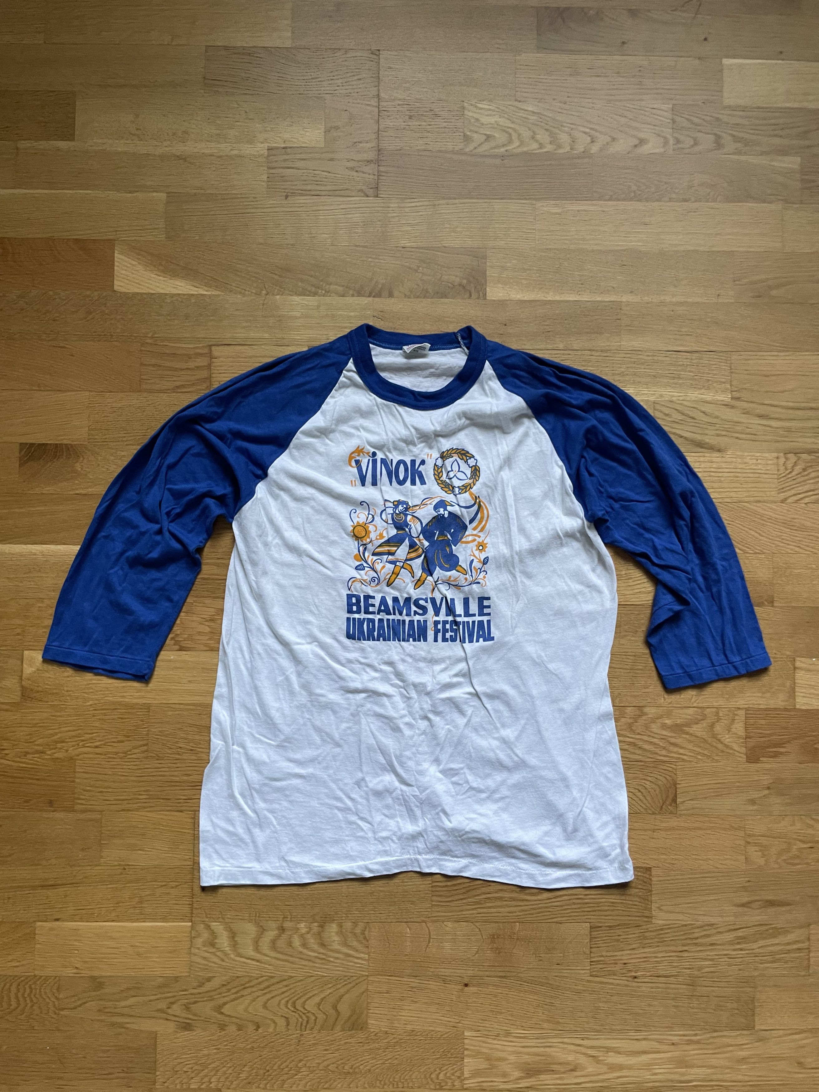 Vintage Vintage 80s Ukrainian Festival Longsleeve Tee Size US XL / EU 56 / 4 - 1 Thumbnail