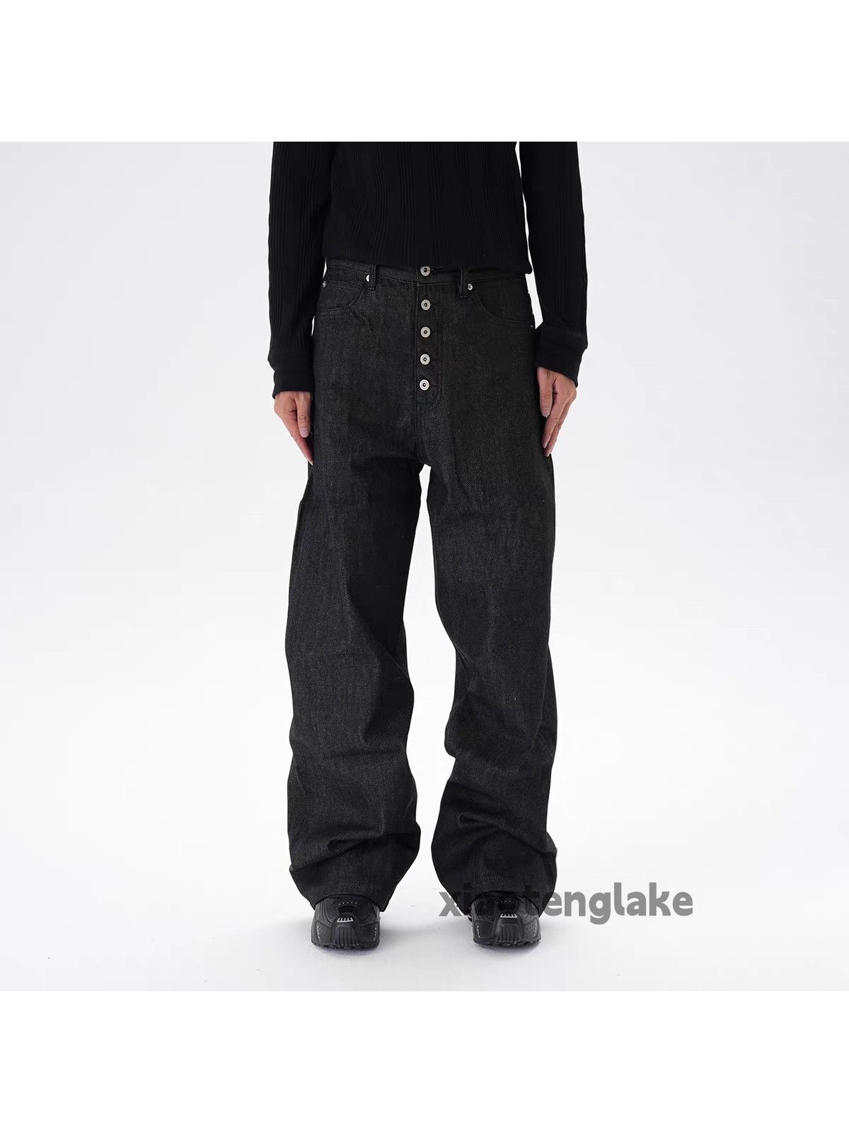 Jean Unisex utility punk yuppie skate hiphop y2k jeans Size US 34 / EU 50 - 2 Thumbnail
