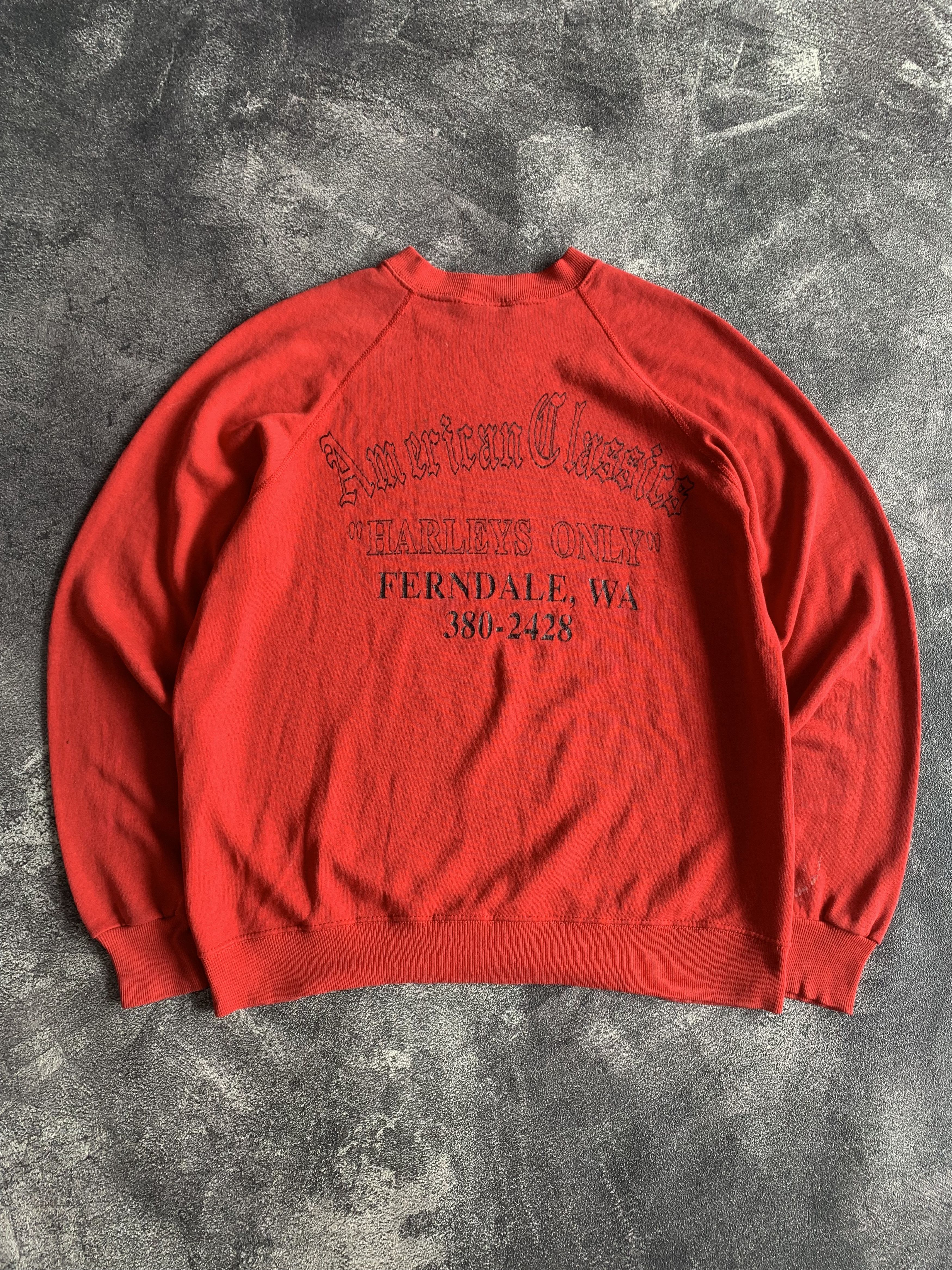 Harley Davidson 💎 Vintage 3D Emblem 1990 Harley Davidson Sweatshirts Size US L / EU 52-54 / 3 - 4 Thumbnail
