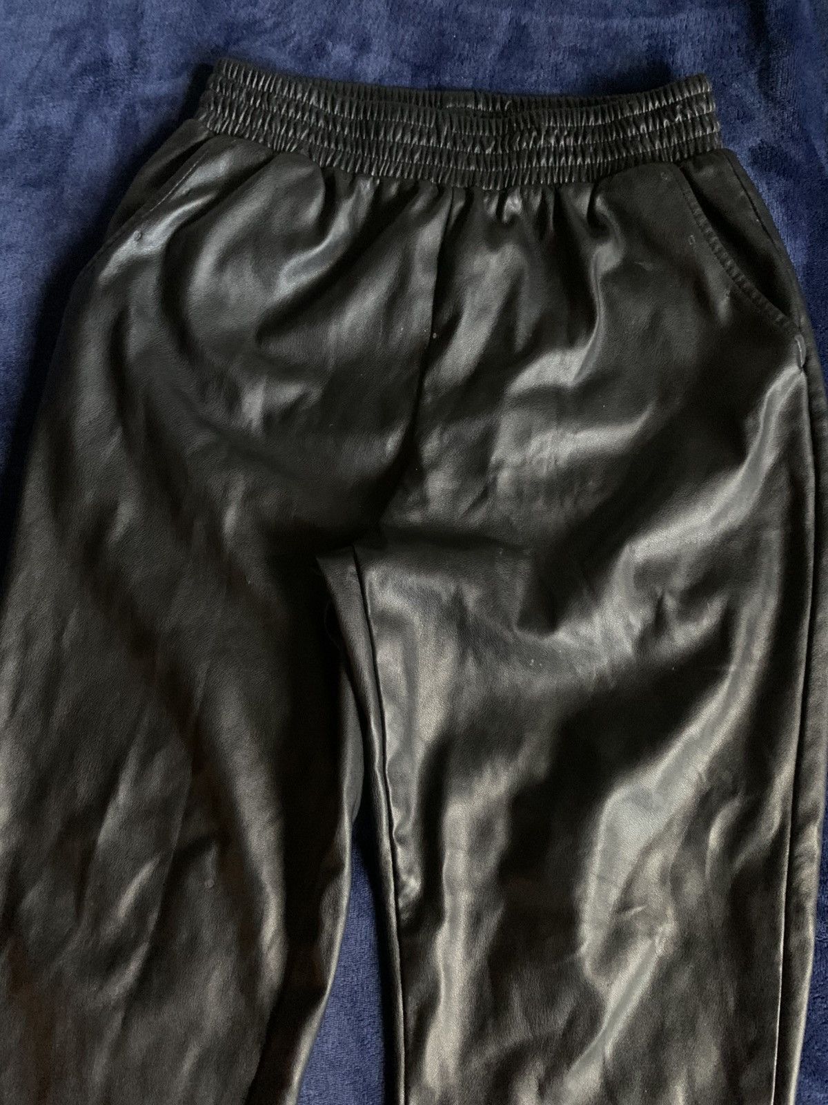 Other Black Faux Leather Joggers Streetwear Fashion Opium Swag 00 Size US 32 / EU 48 - 2 Thumbnail