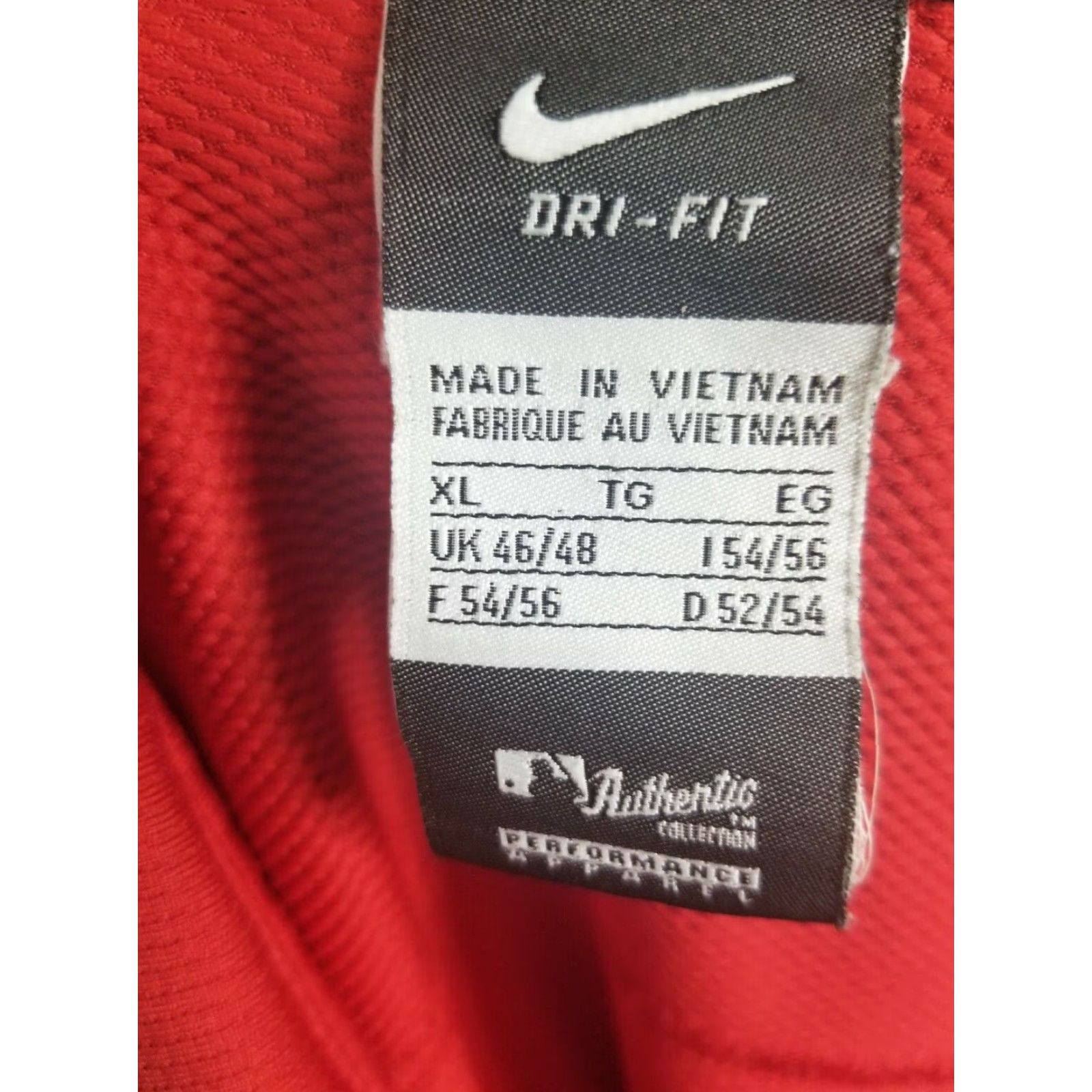 Nike Nike Authentic Dri Fit MLB Baseball Polo Mens XL Red Boston Red Sox Distressed Size US XL / EU 56 / 4 - 6 Thumbnail