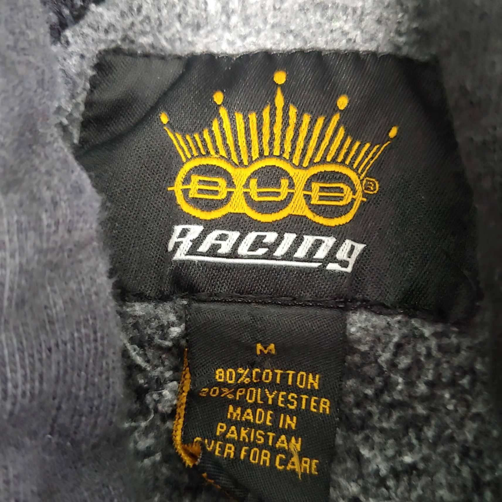 Budweiser VINTAGE BUDWEISER Racing Hooded Sweatshirt M Black Cotton Blend Reverse Weave Embroidered NASCAR Motorsports Beer Men Hoodie Pullover Size US M / EU 48-50 / 2 - 4 Thumbnail