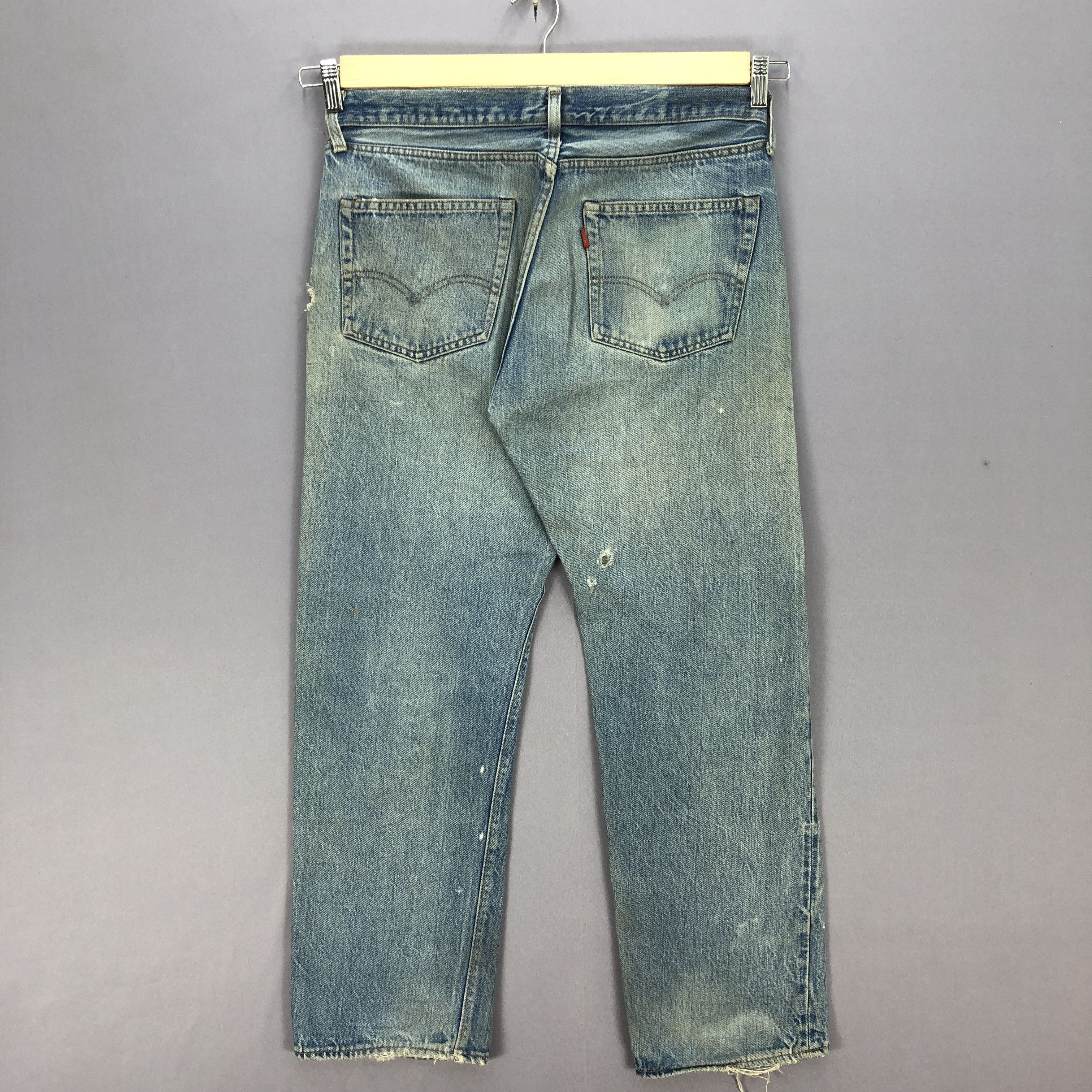 Levi's Vintage Levis 501 Selvedge Button #6 Distressed Jeans Denim Size US 34 / EU 50 - 2 Thumbnail