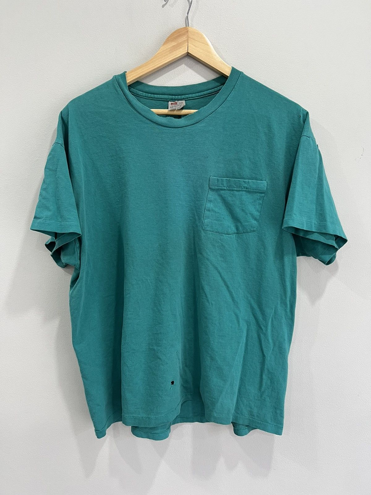 Vintage 90s Blank Tee Shirt single stitched thrashed faded