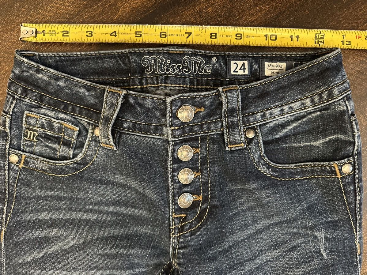 Miss Me Miss Me Mid-Rise Skinny Jeans-Size 24 (Measures 25x28) Size 25" / US 0 / IT 36 - 3 Thumbnail