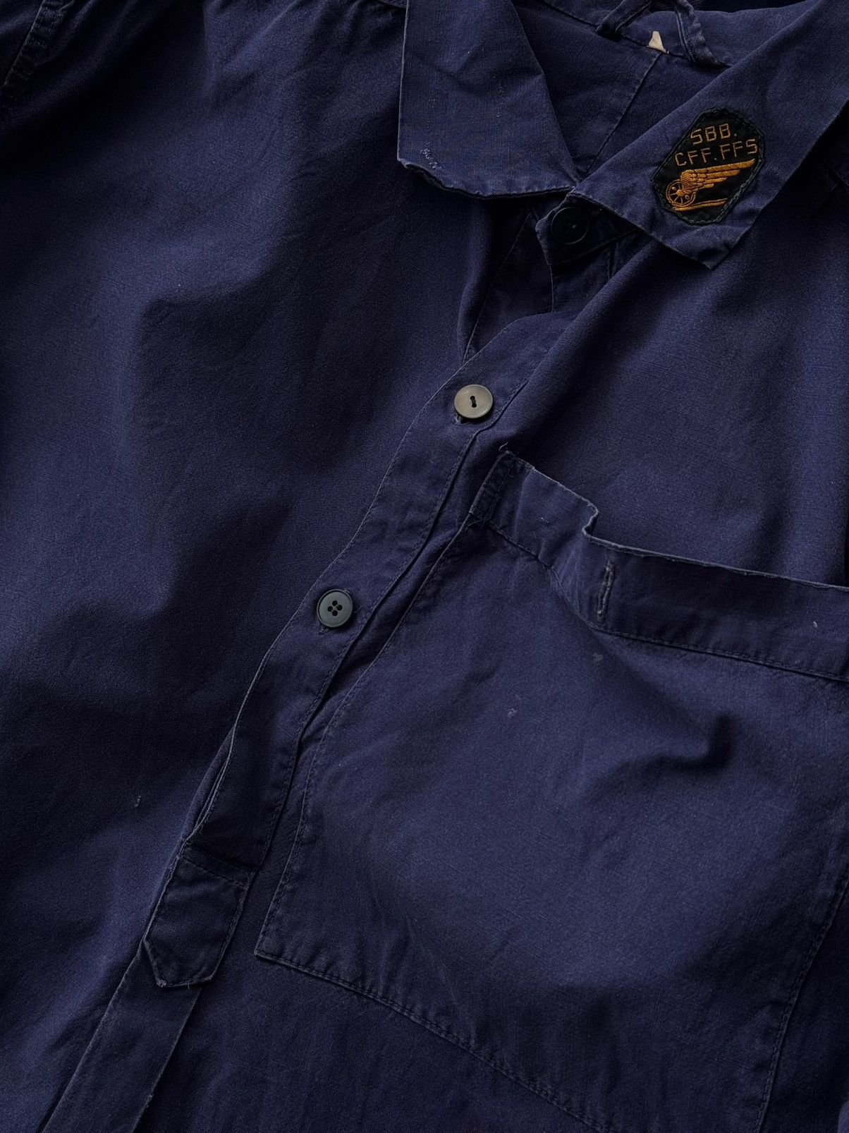 Vetra 1950s Vintage Swiss Workwear Railway Smock Anorak Jacket Size US M / EU 48-50 / 2 - 4 Thumbnail