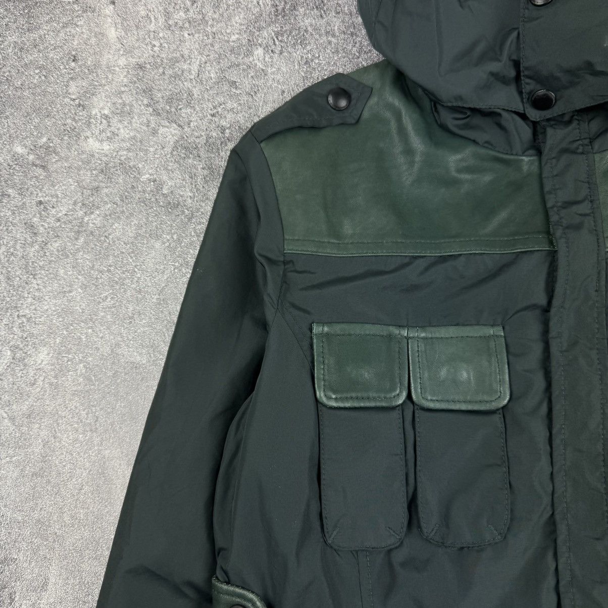 Diesel DIESEL Multi-Pocket Military Hooded Field Jacket Dark Green Size XL / US 12-14 / IT 48-50 - 2 Thumbnail