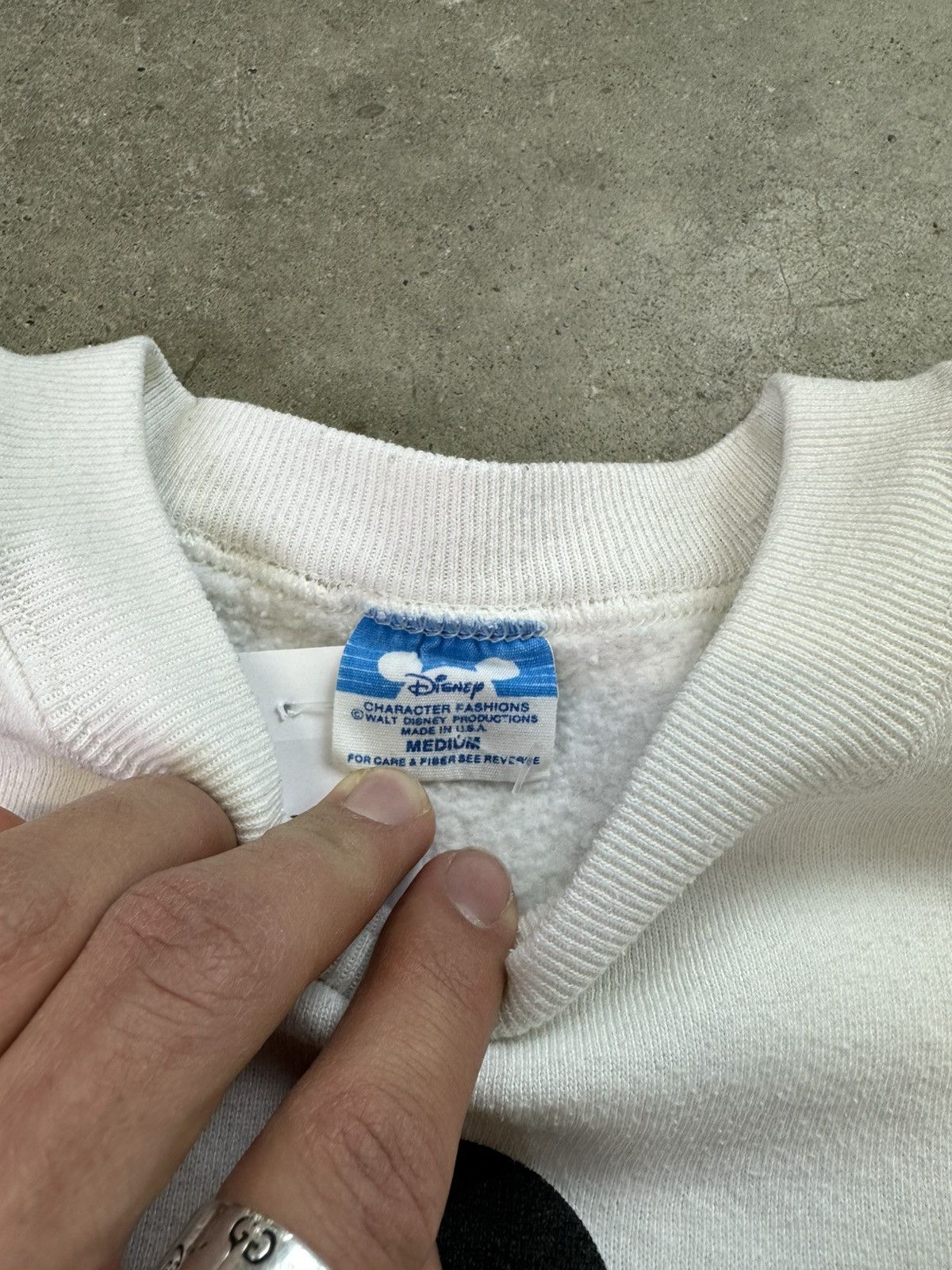 Mickey Mouse × Vintage vintage 80s disney mickey mouse crewneck medium white Size US M / EU 48-50 / 2 - 4 Thumbnail