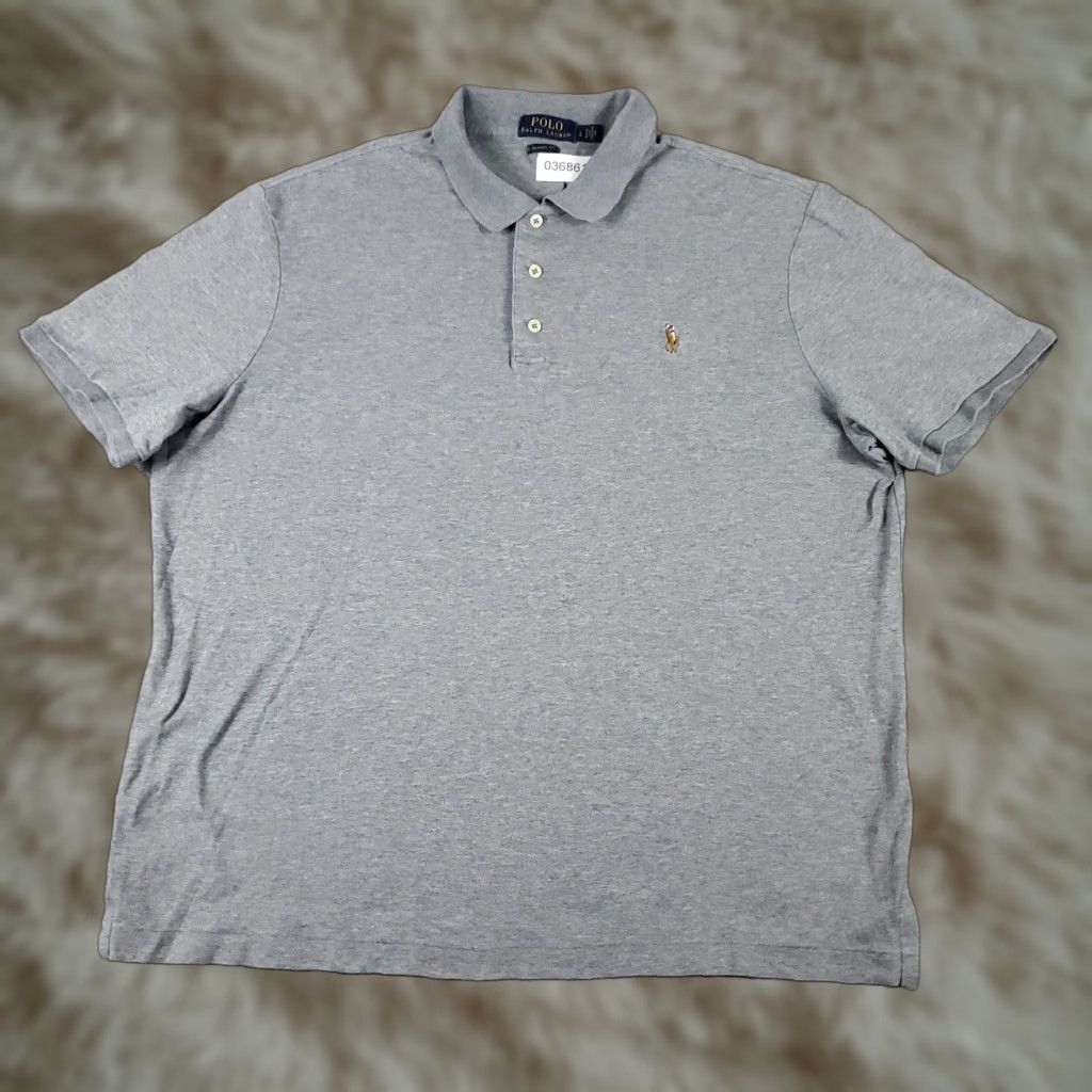 Ralph Lauren Ralph Lauren Polo Shirt Mens Large Gray Pony Short Sleeve Casual Polo Shirt Adult Large Gray Polo - Mens Size US L / EU 52-54 / 3 - 1 Thumbnail