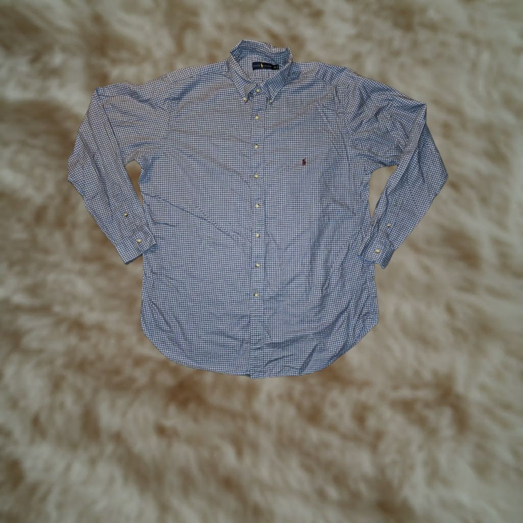 Ralph Lauren Ralph Lauren Button Down Shirt Men's 2XLT Blue Check Cotton Long Sleeve Preppy Size US XXL / EU 58 / 5 - 1 Thumbnail