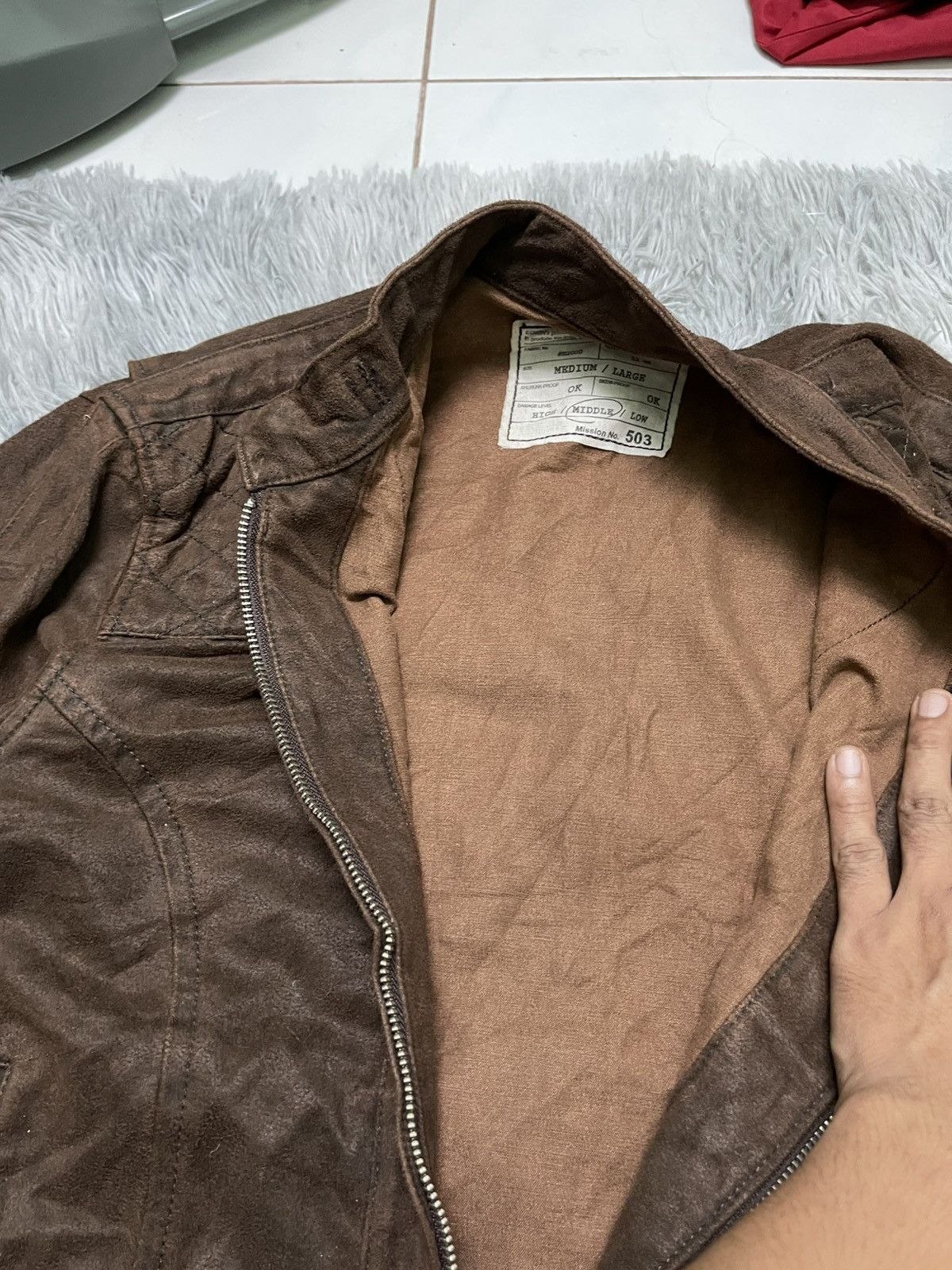 Edwin × Japanese Brand 90s EDWIN BIKERS JACKET RARE DESIGN NICELY FADED Size US M / EU 48-50 / 2 - 10 Thumbnail