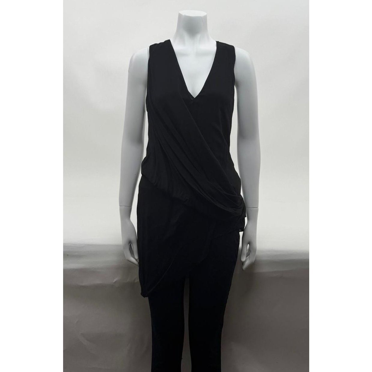 Helmut Lang Helmut Lang NWT Black Soft Drape Overlap Blouse Size L Size L / US 10 / IT 46 - 2 Thumbnail